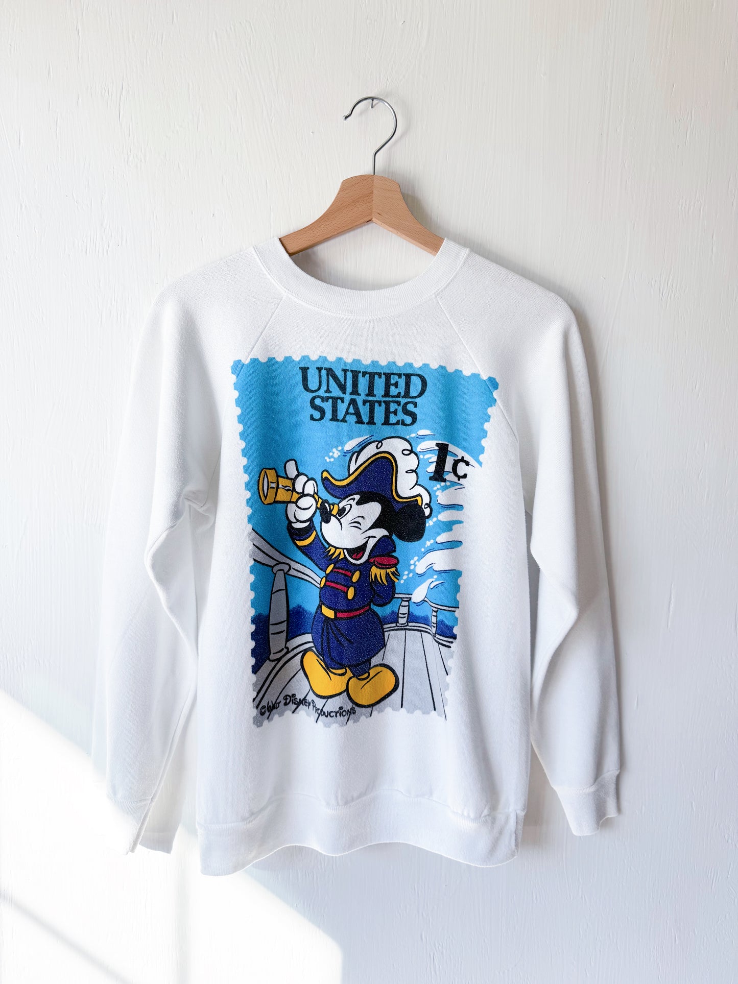 VINTAGE Rare 80’s Captain Mickey Stamp Crewneck - S/M