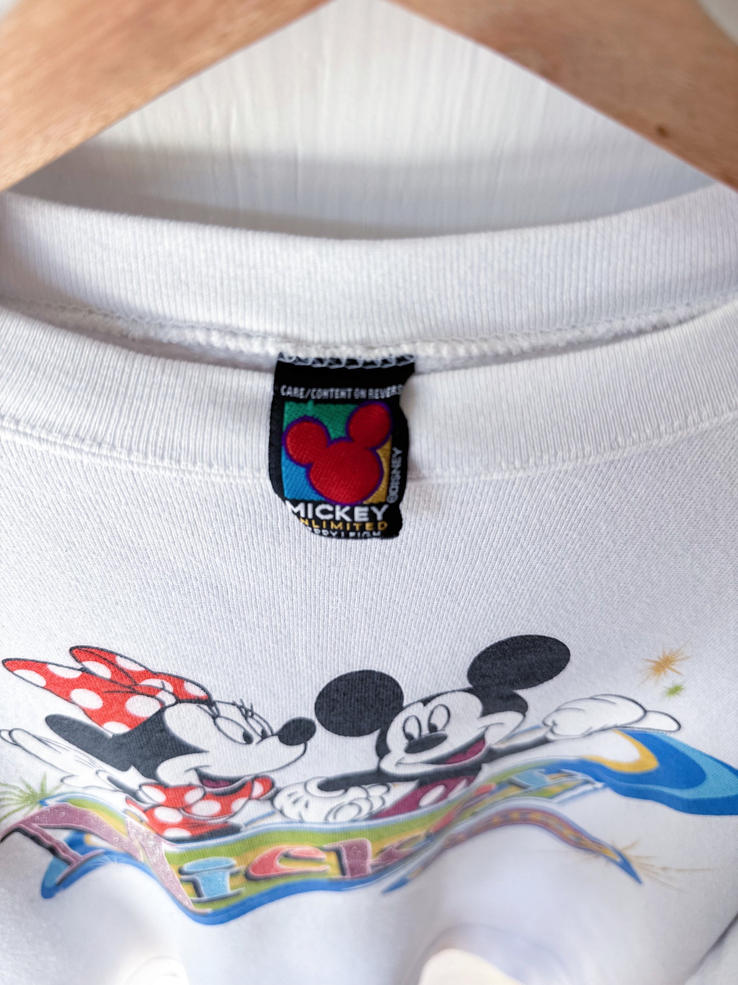 VINTAGE 90’s Mickey Minnie Starburst Crewneck - XL