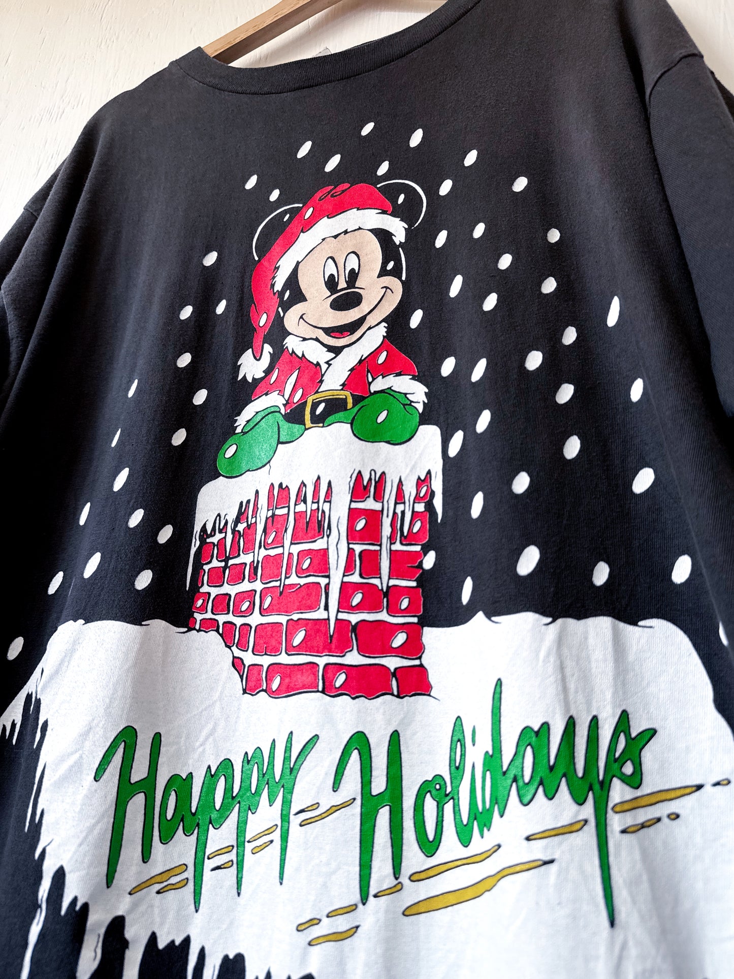 VINTAGE 90’s Santa Mickey Tee - 2X