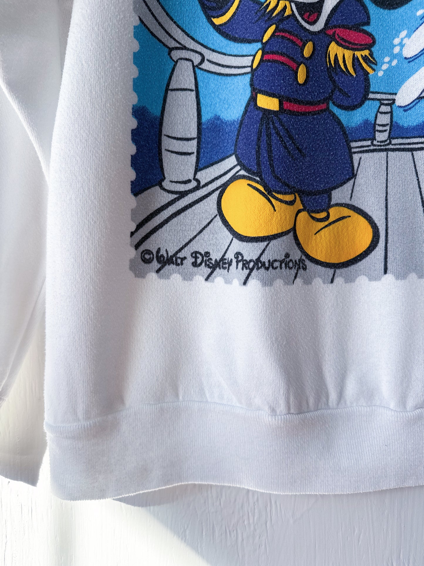 VINTAGE Rare 80’s Captain Mickey Stamp Crewneck - S/M