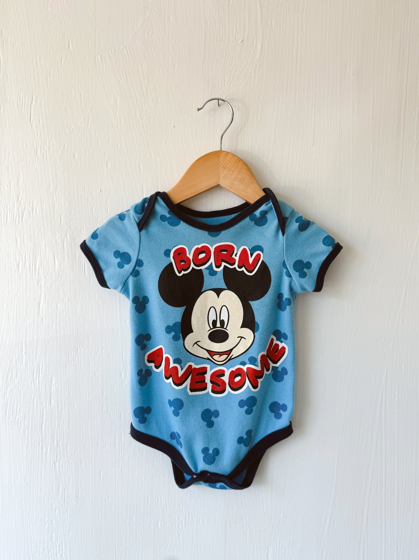 Big Face Mickey Onesie - 6/9M