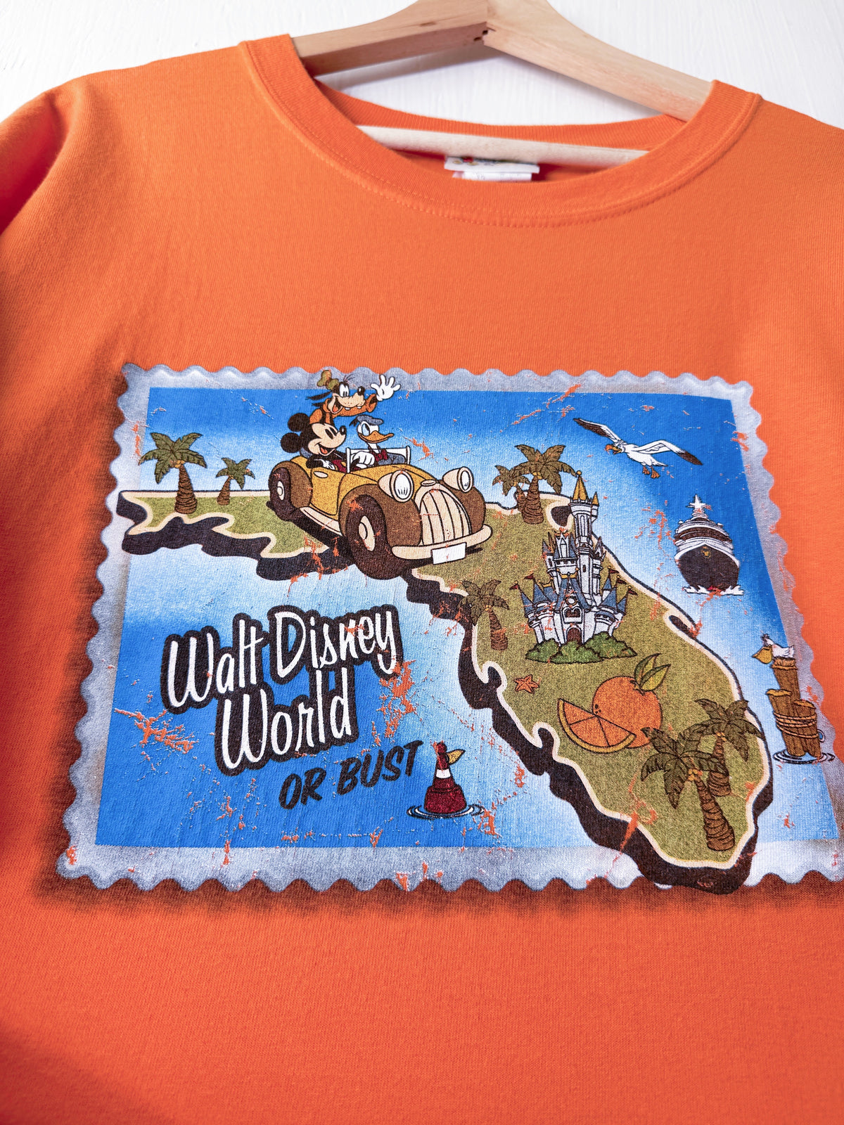 VINTAGE 00’s WDW Stamp Map Tee - XL