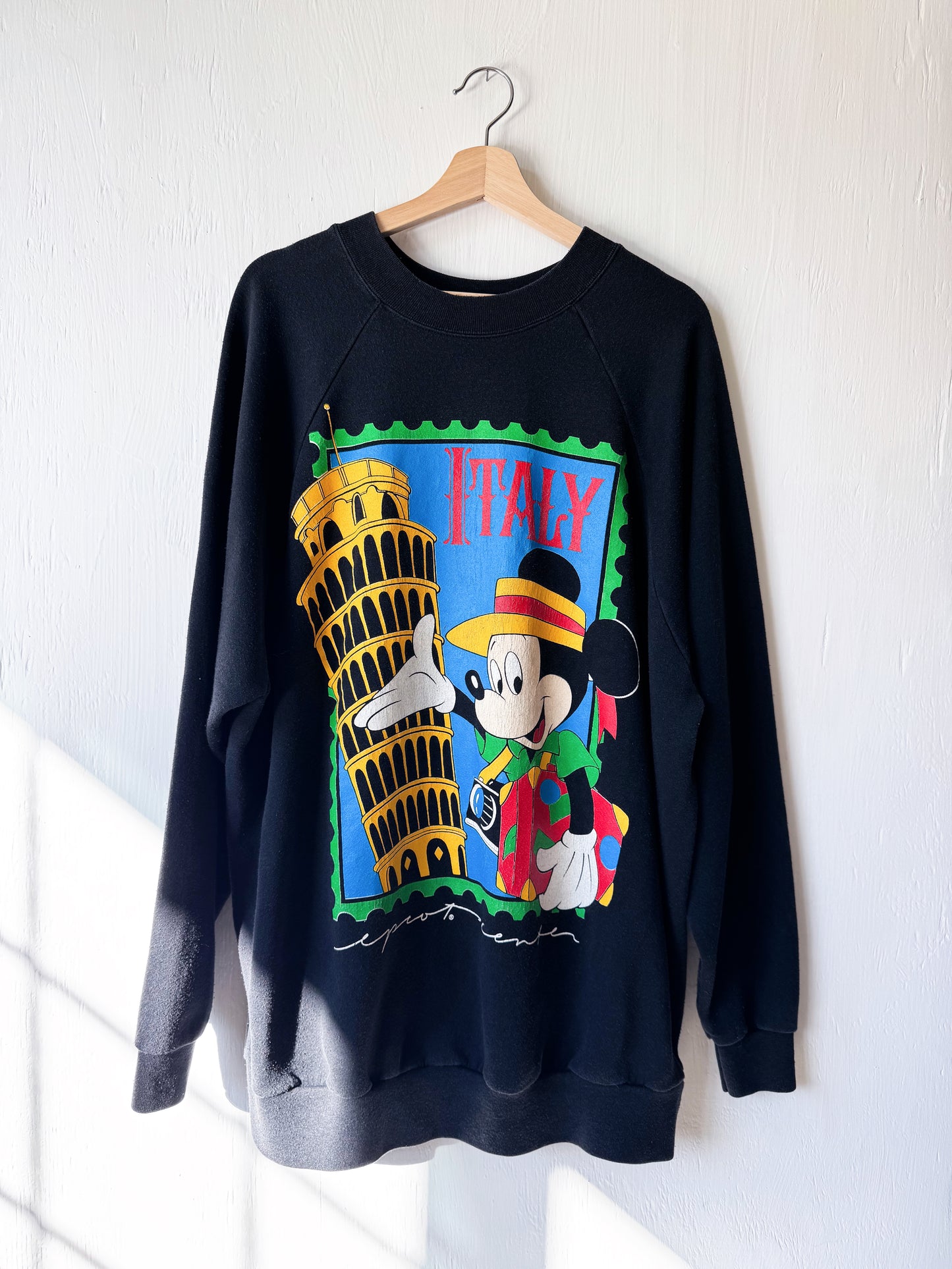 VINTAGE Rare 90’s Italy Epcot Center Stamp Crewneck - 2X/3X