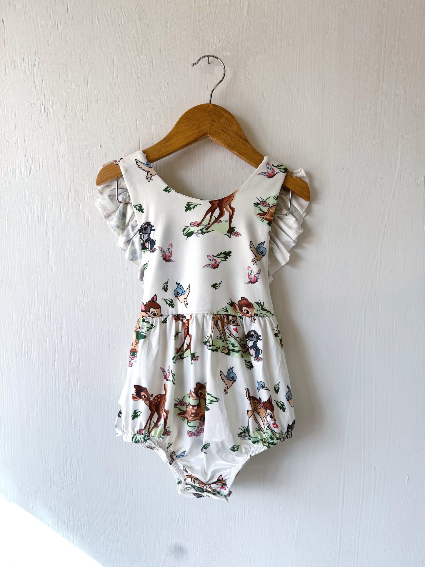 Bambi Ruffle Romper + Headband - 18/24M