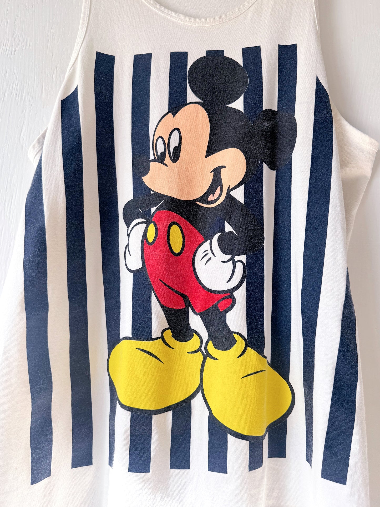VINTAGE 90’s Mickey Striped Tank - XL