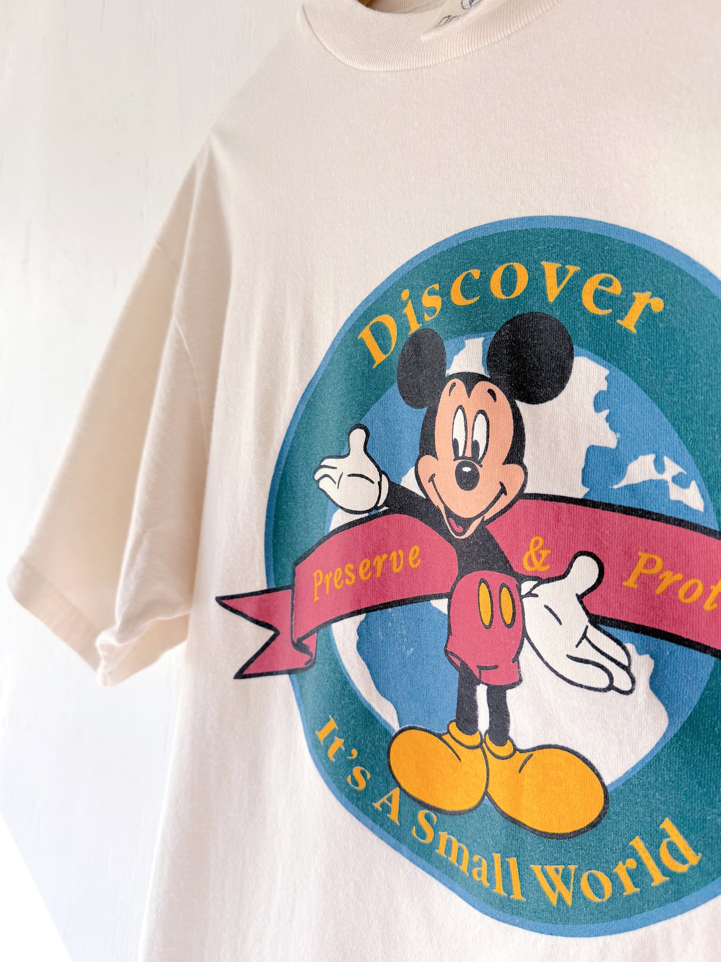 VINTAGE Rare 90’s Small World Mickey Tee - S/M