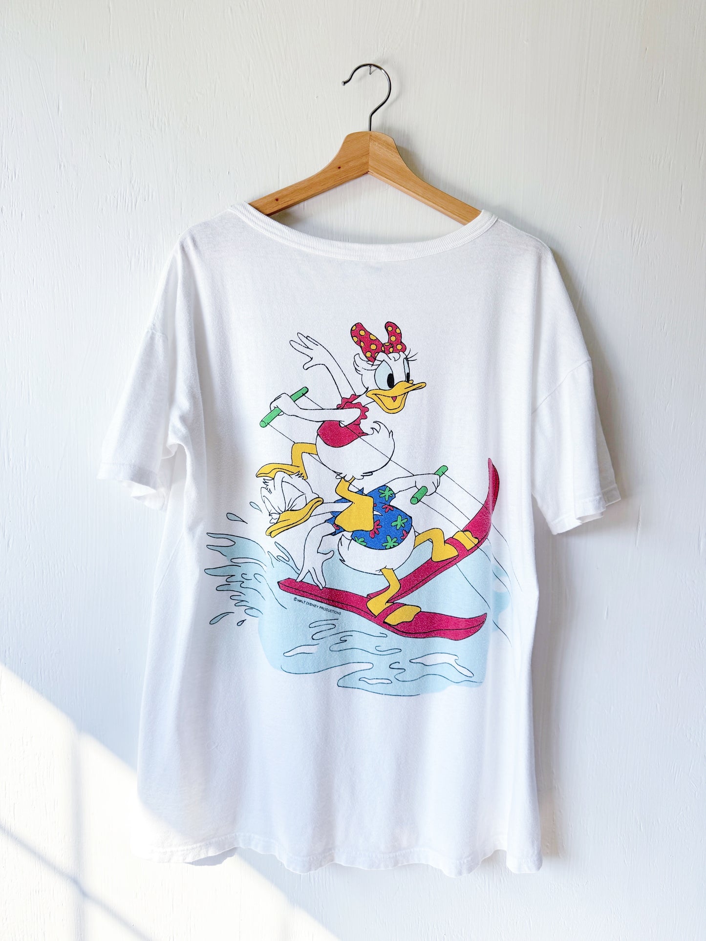 VINTAGE 80’s Rare Donald + Daisy Water Ski Tee - XL