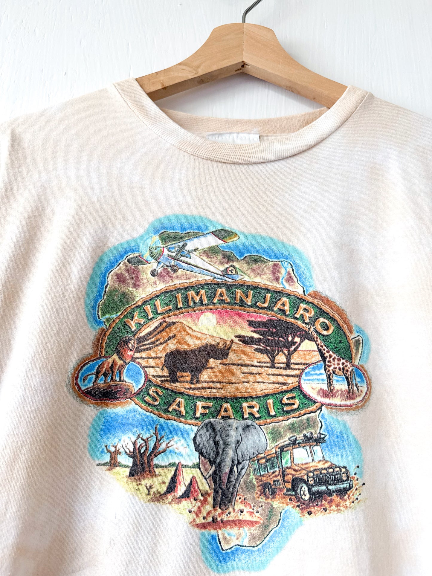 VINTAGE Animal Kingdom Kilimanjaro Safaris Attraction Tee - YL (8/10)