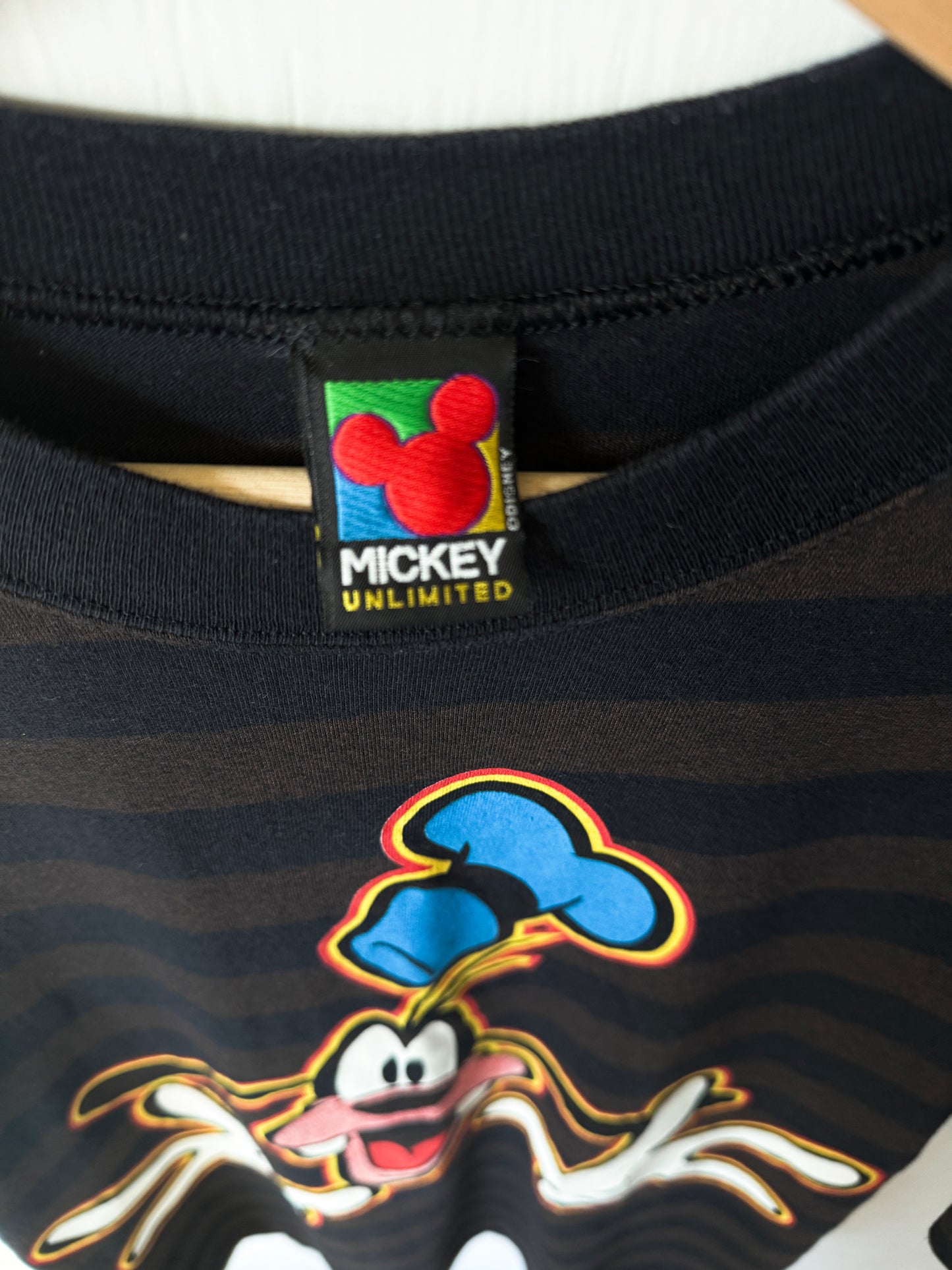 VINTAGE 90’s Striped Big Face Goofy Tee - XL