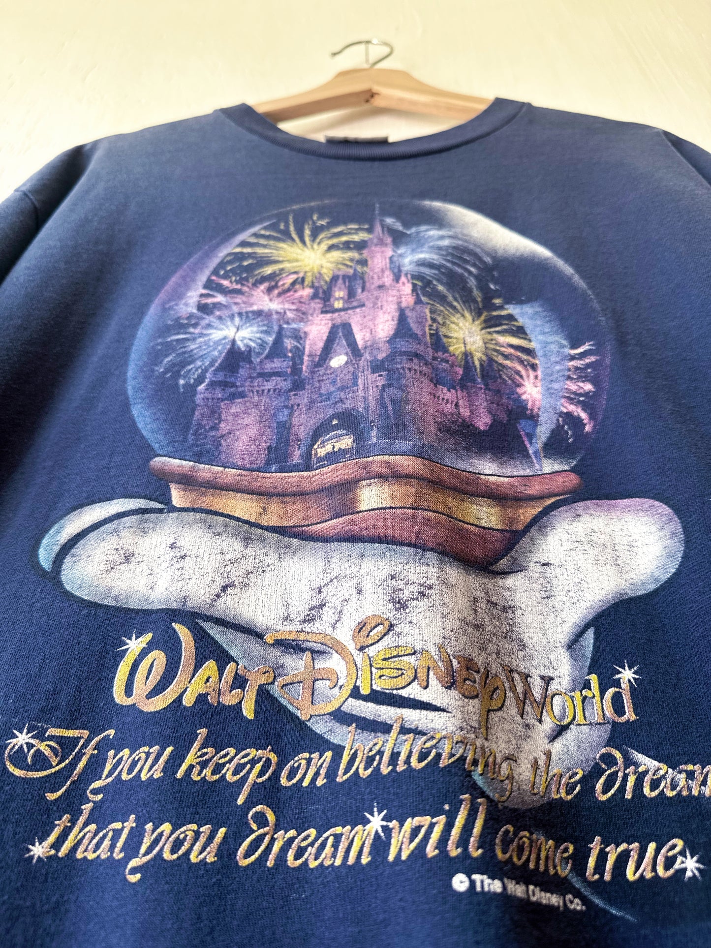VINTAGE WDW Snow Globe Walt Quote Tee - XL