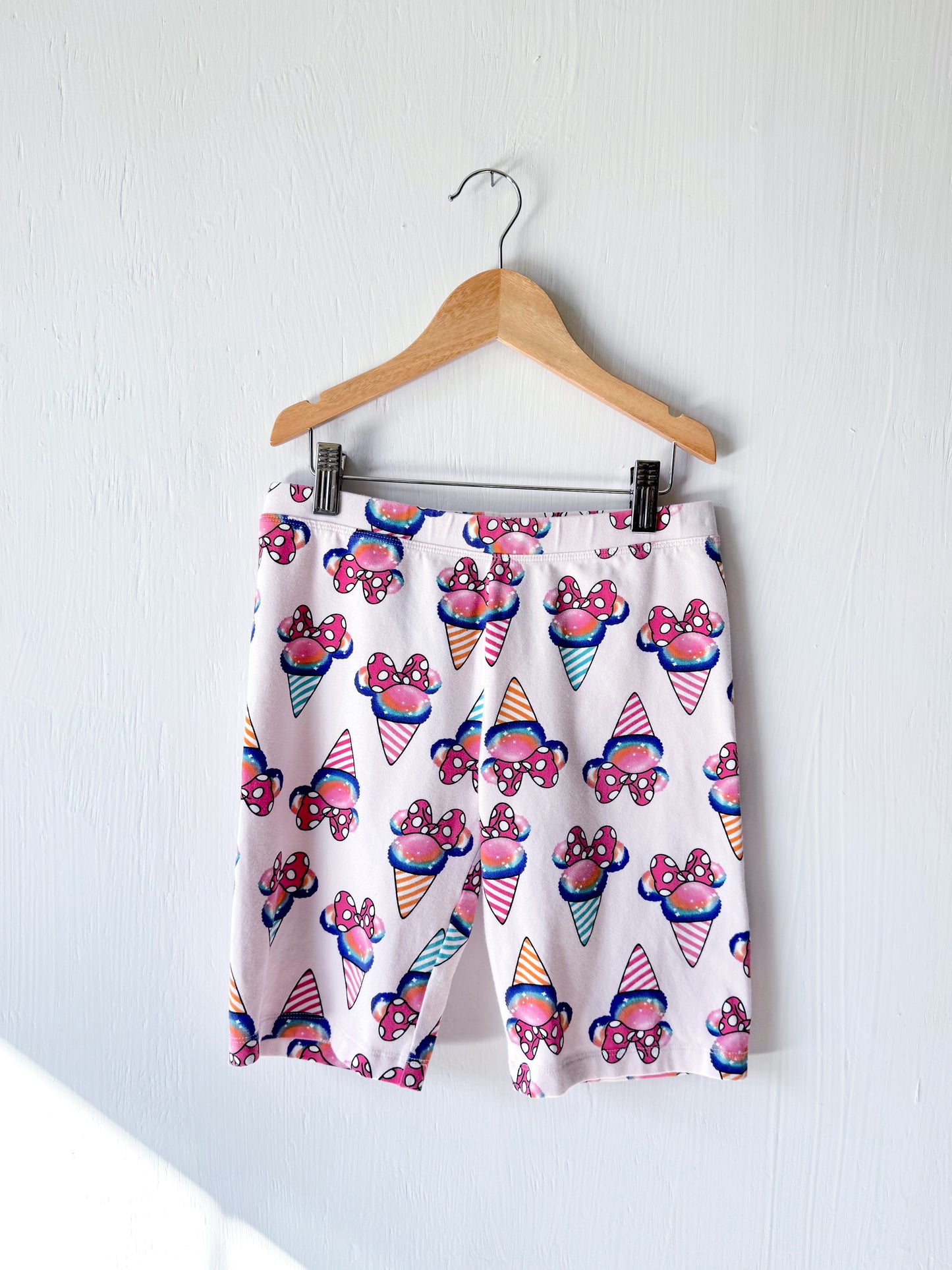 Pink Mickey Cone Biker Shorts - YXL (12)
