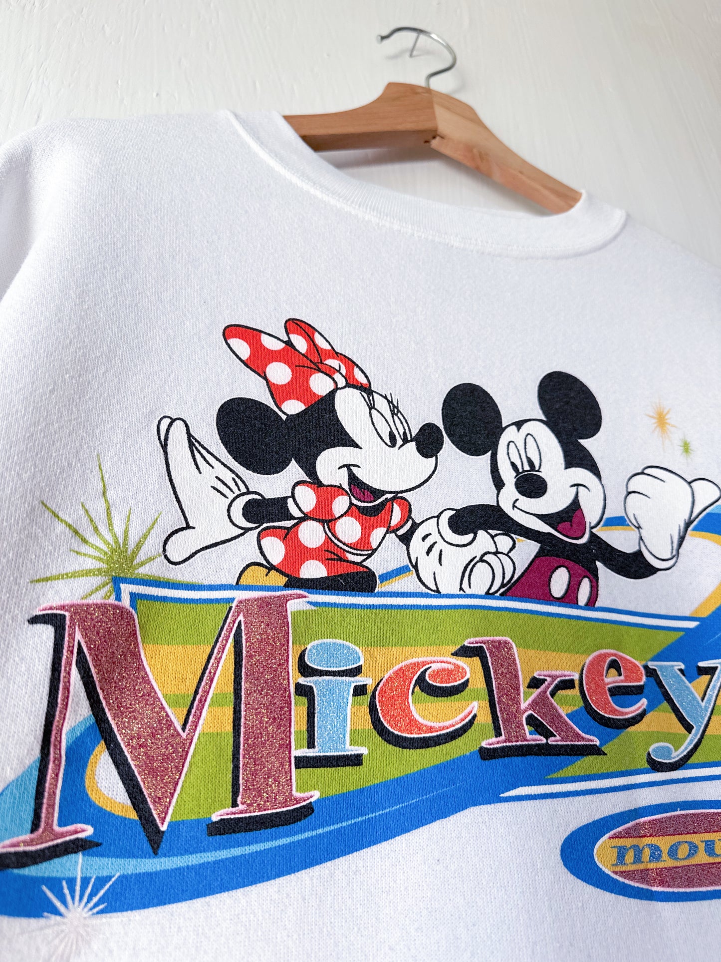 VINTAGE 90’s Mickey Minnie Starburst Crewneck - XL