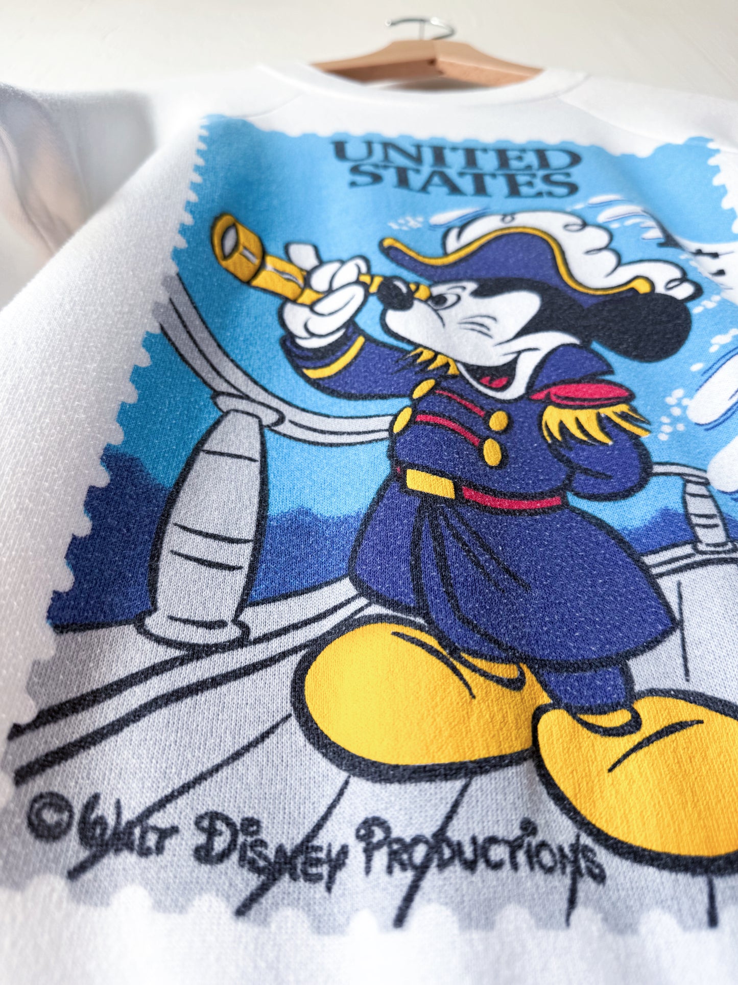 VINTAGE Rare 80’s Captain Mickey Stamp Crewneck - S/M
