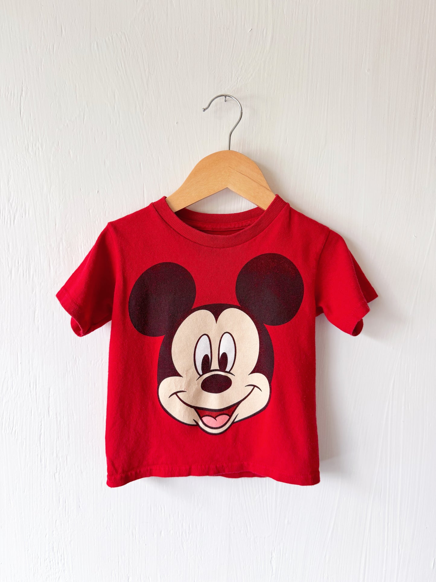 Big Face Red Mickey Tee - 2T