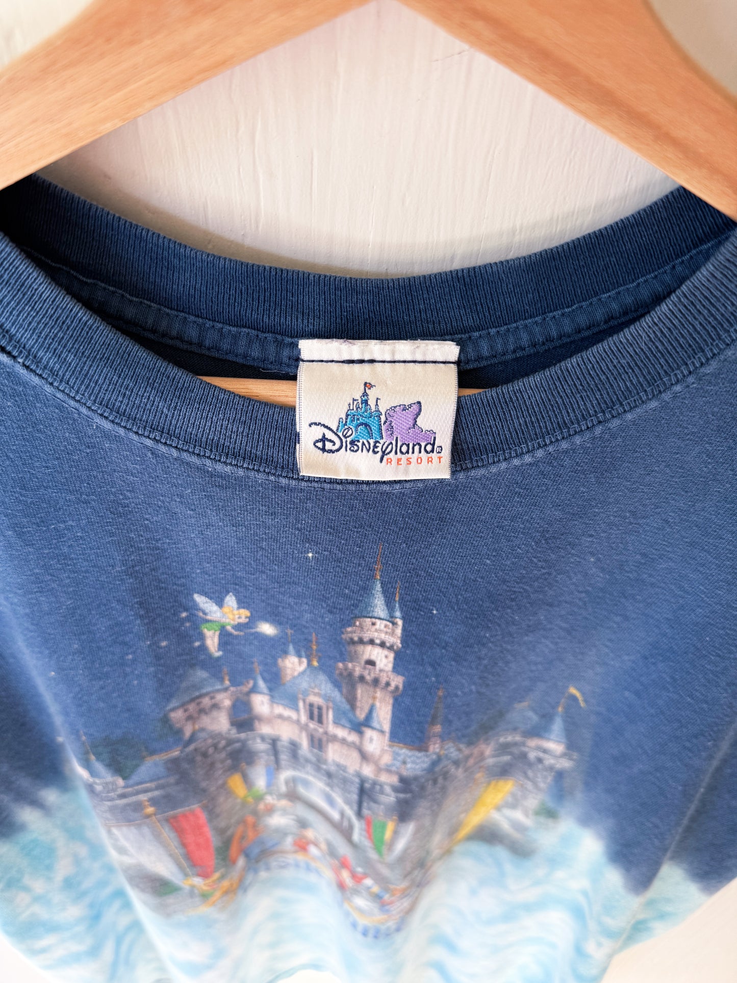 VINTAGE 00’s Disneyland Castle + Characters Tee - S