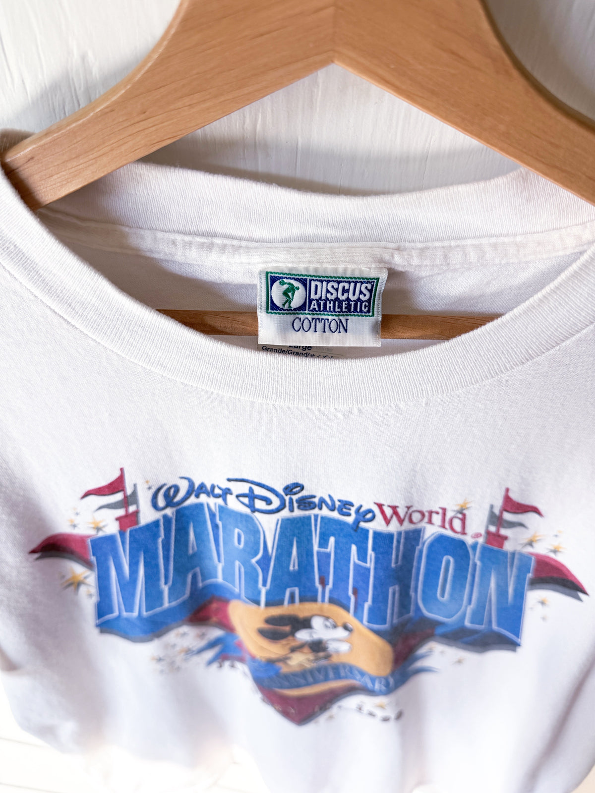 VINTAGE 1998 WDW Marathon Mickey Tee - L