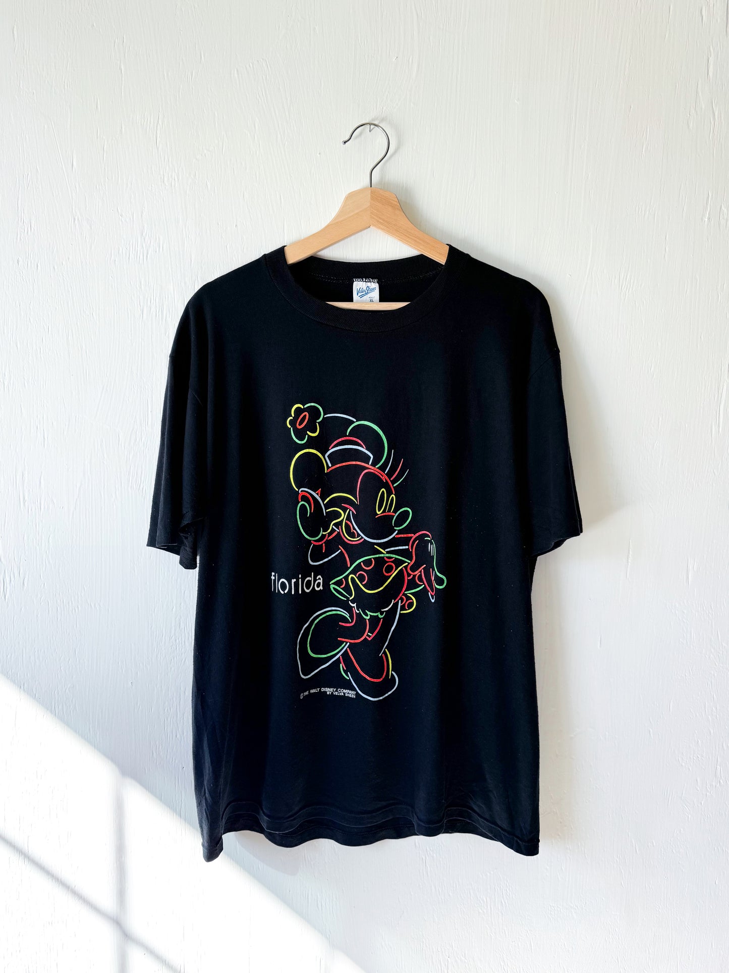 VINTAGE 80’s Velva Sheen Neon Minnie Tee - XL