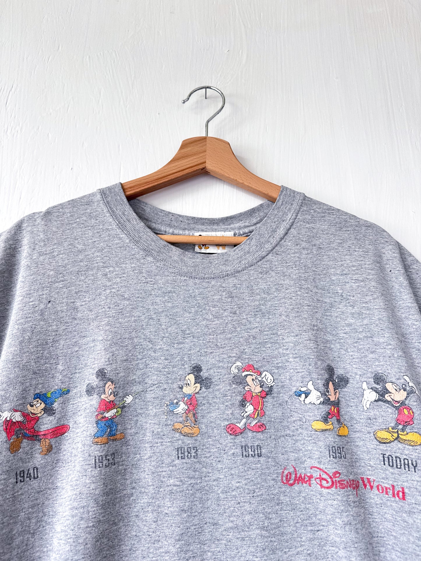 VINTAGE Mickey Through The Years Cutoff Tee - L/XL
