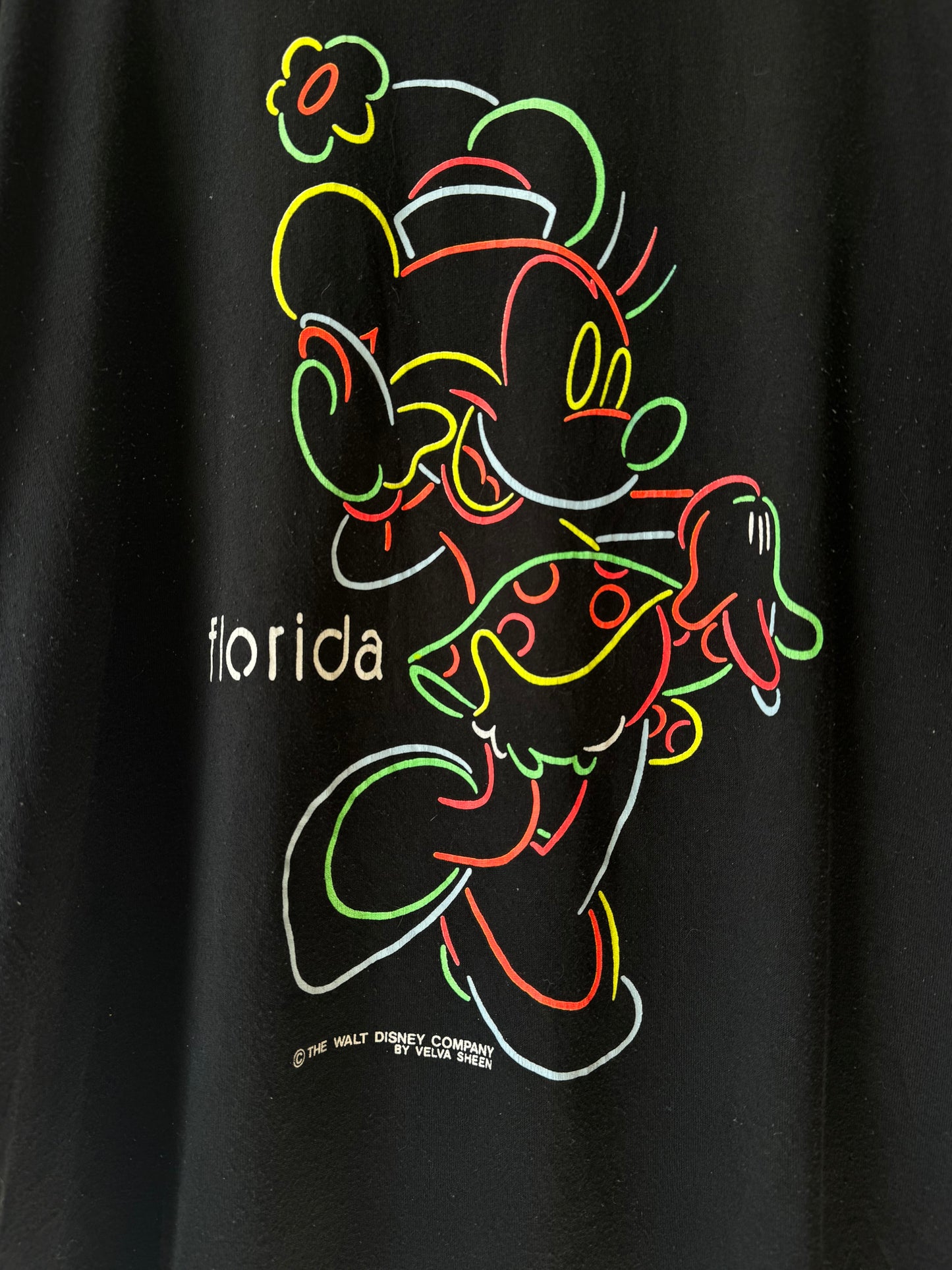 VINTAGE 80’s Velva Sheen Neon Minnie Tee - XL