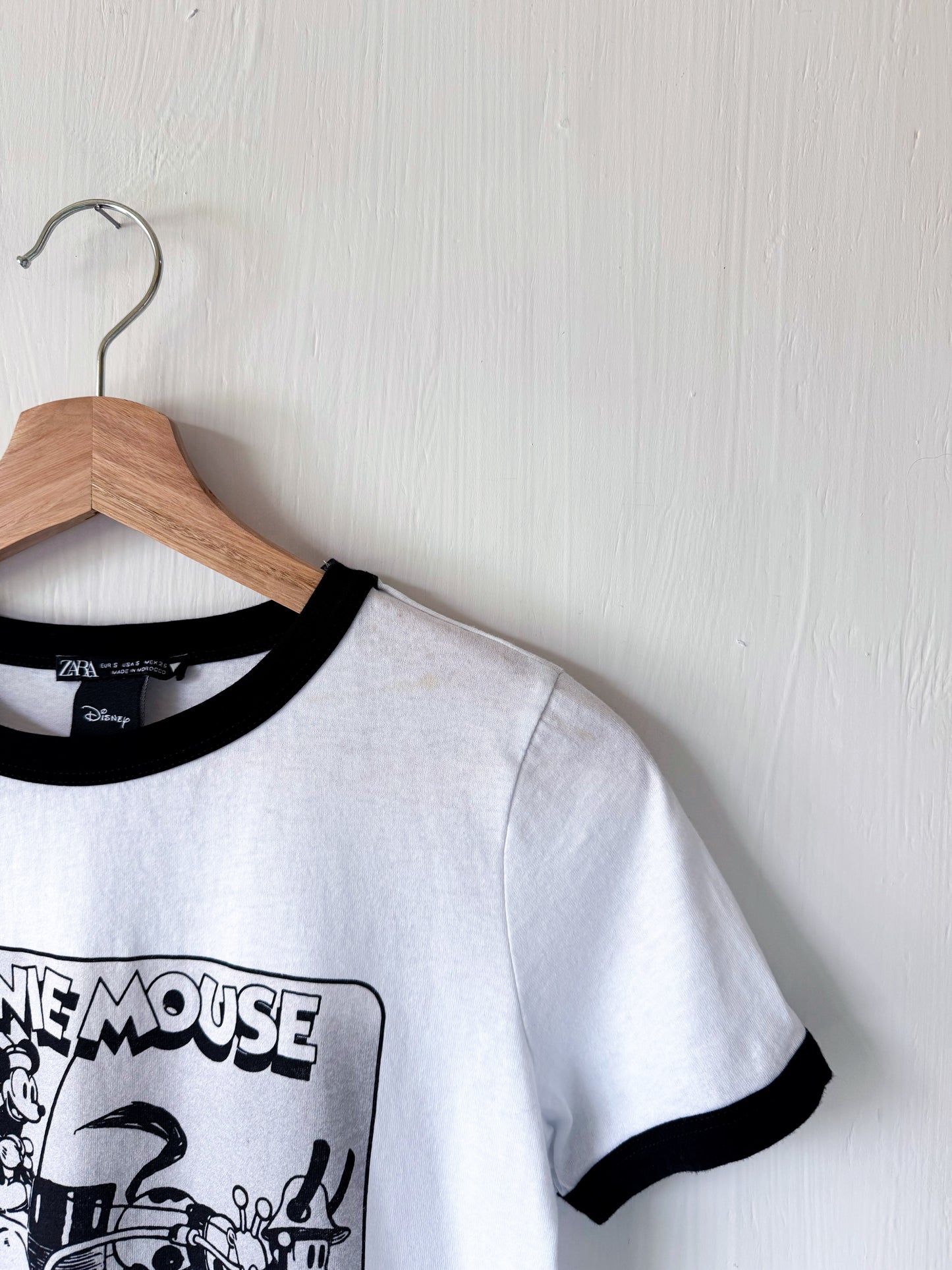 Zara Minnie Retro Ringer Tee - S