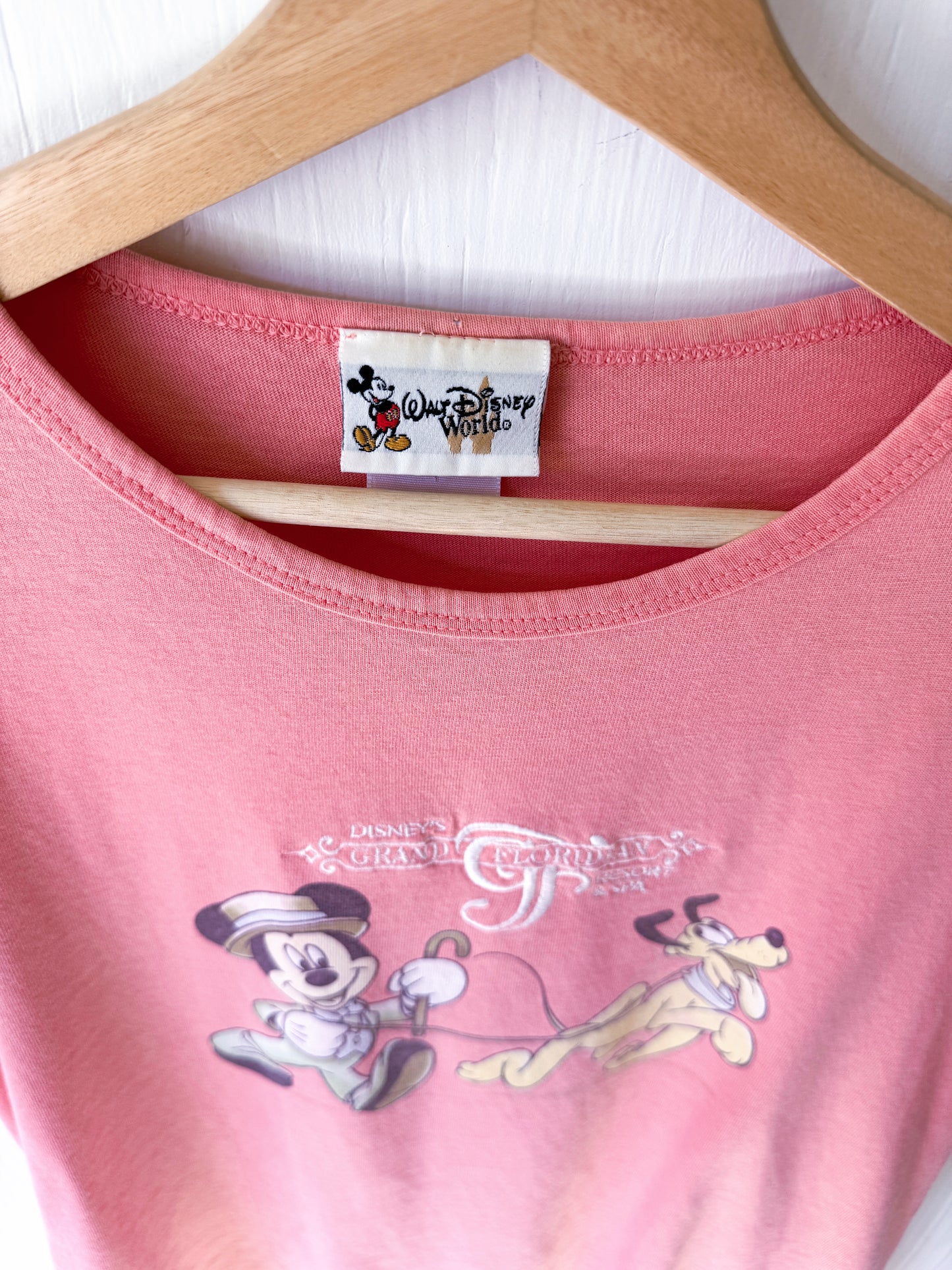 VINTAGE 00’s Grand Floridian Mickey + Pluto Tee - S