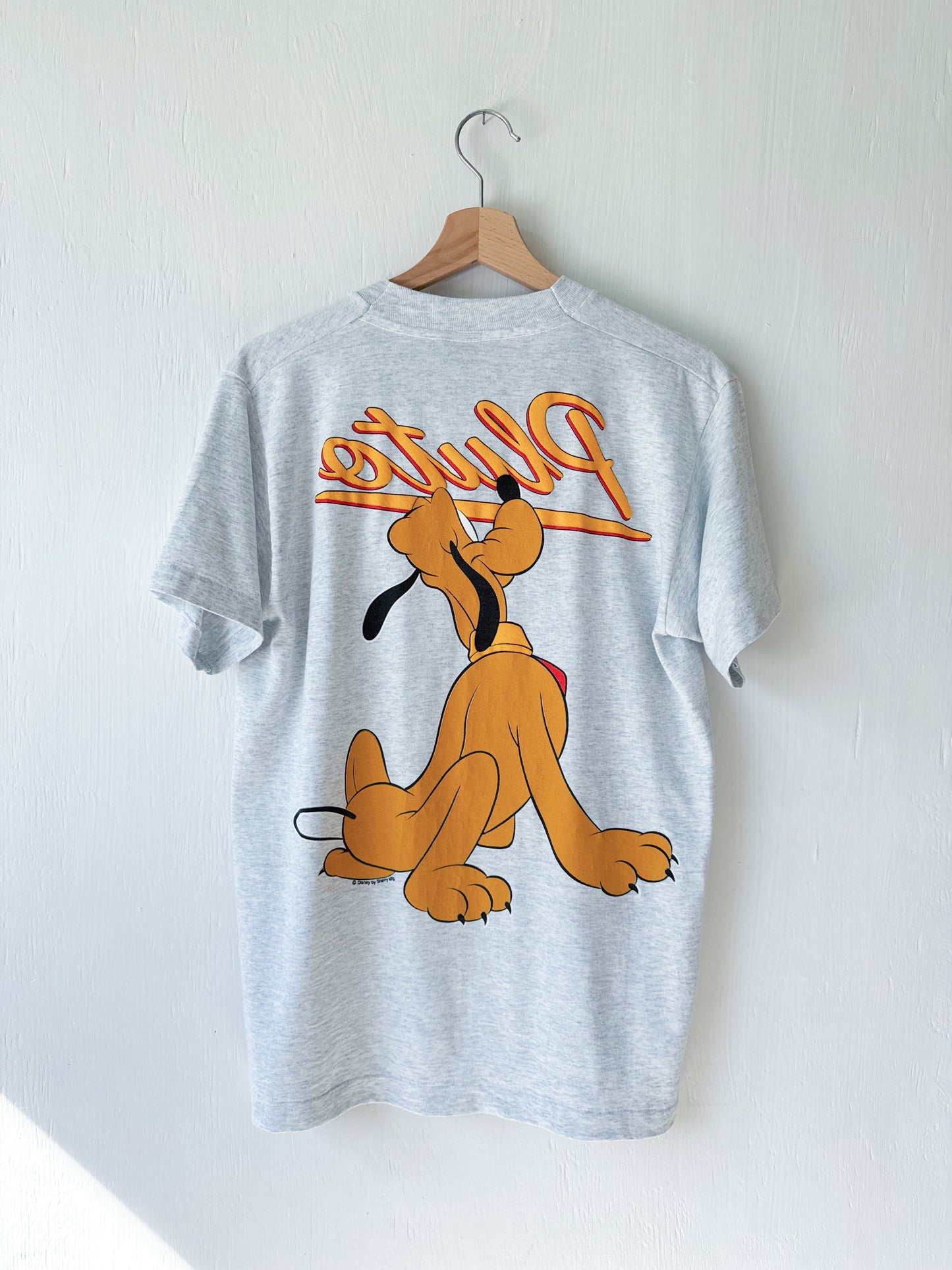 VINTAGE 90’s Front Back Pluto Tee - M