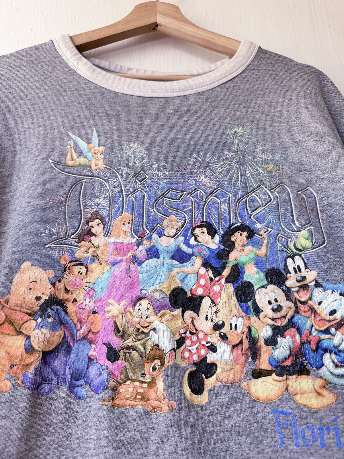 VINTAGE 00’s Disney Characters Ringer Tee - XL/1X