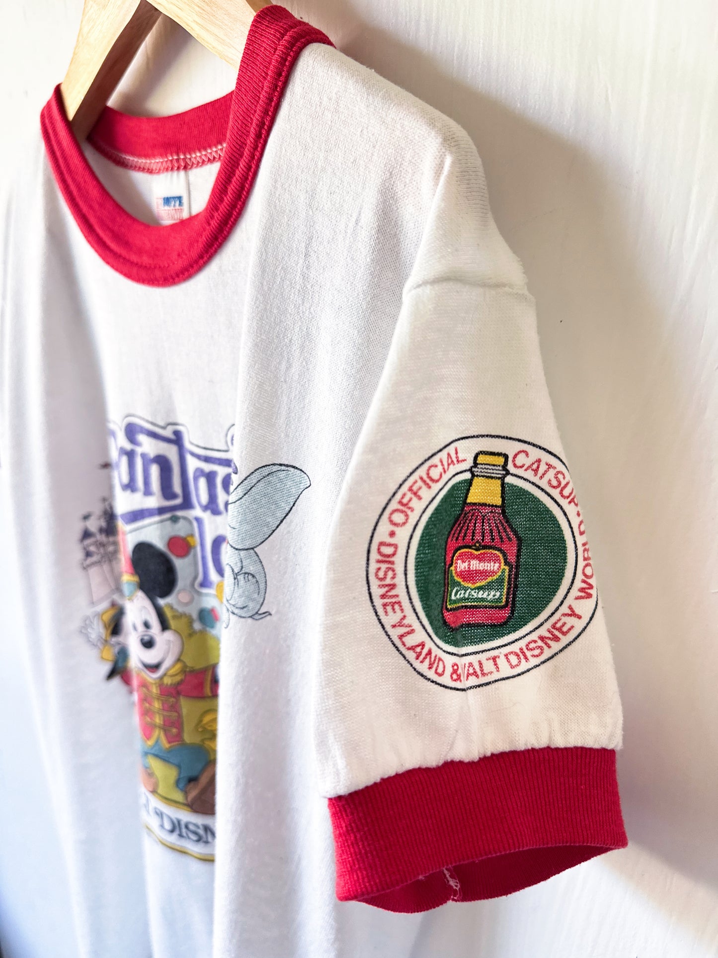 VINTAGE 1983 Fantasyland Ringer Tee - YL