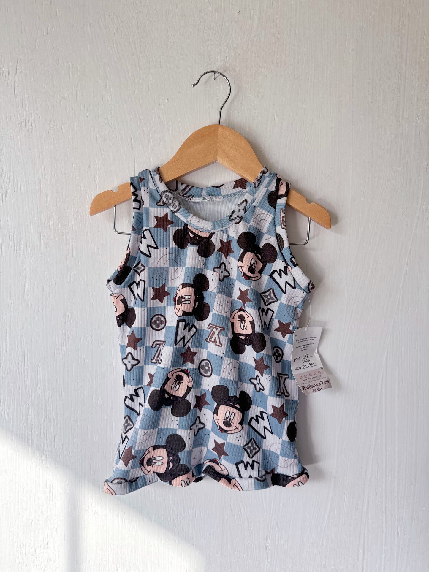 NEW Mickey LV Checkered Tank - 18/24M