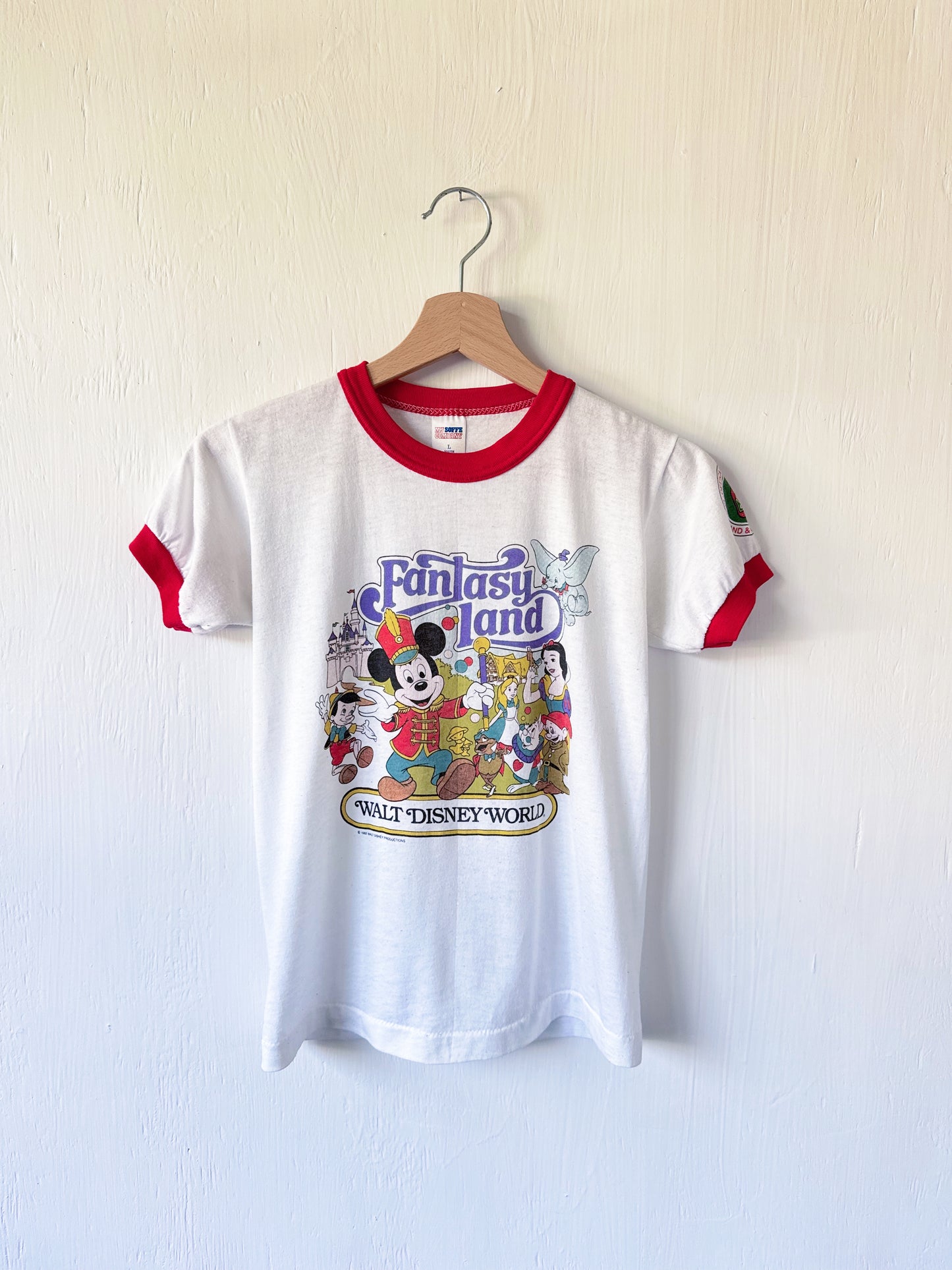 VINTAGE 1983 Fantasyland Ringer Tee - YL