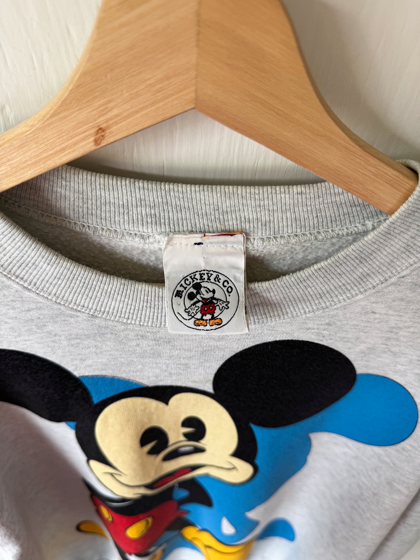 VINTAGE 90’s Big Mickey Shadow Crewneck - L