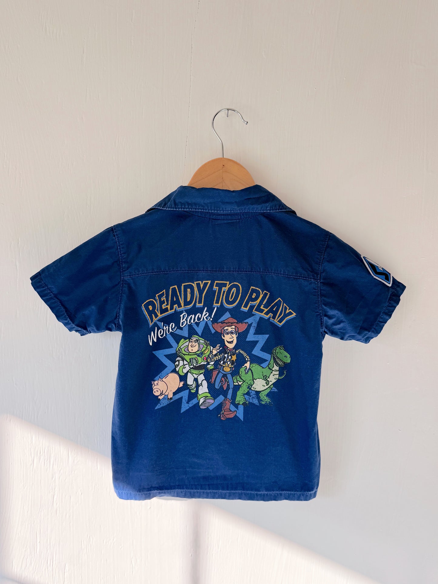 Toy Story Patch Button Down - 2T