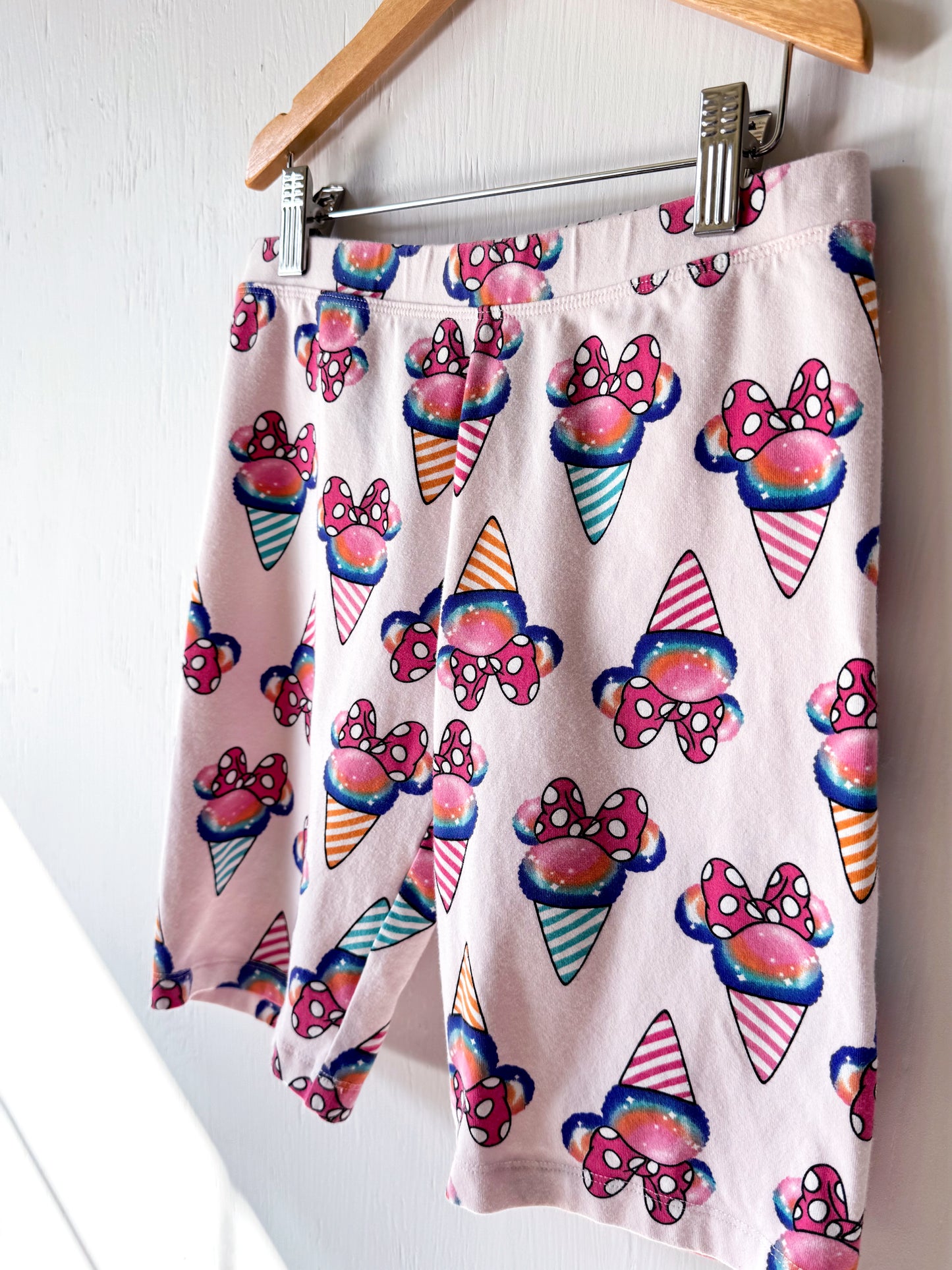 Pink Mickey Cone Biker Shorts - YXL (12)