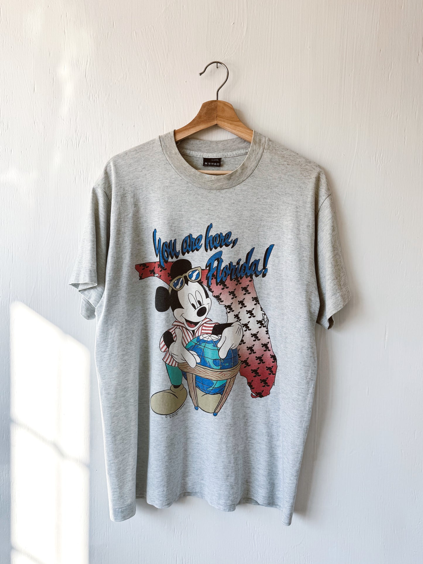 VINTAGE 80’s Mickey FL Map Tee - L