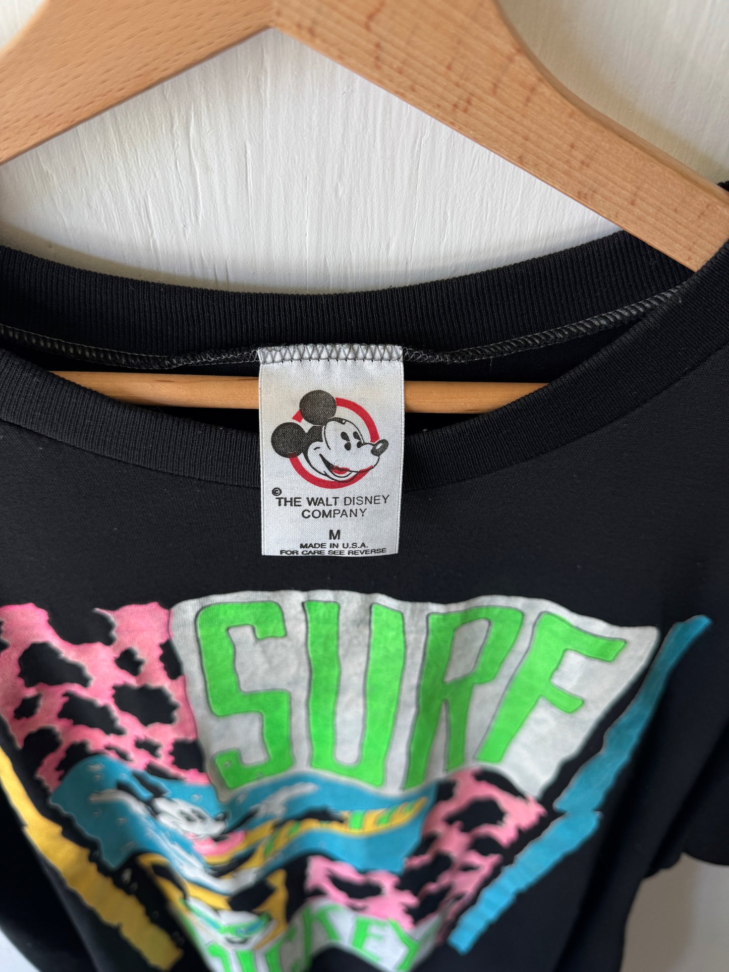 VINTAGE 90’s Rare Surf Mickey Front Back Tee - M/L