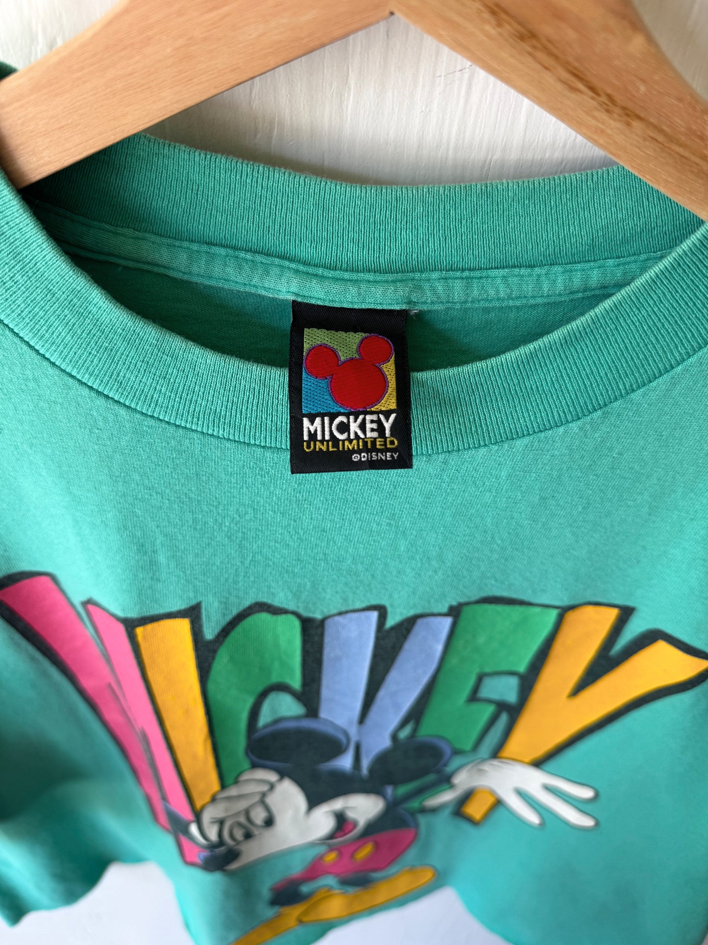 VINTAGE 90’s Cropped Mickey Tee - XL
