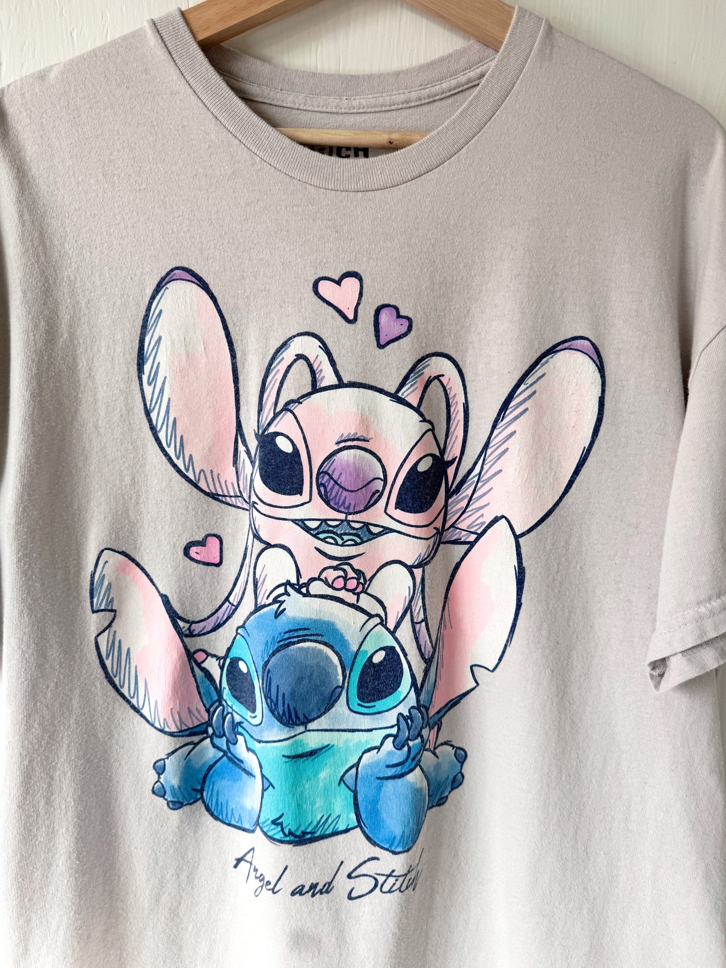 Stitch + Angel Neutral Tee - XL