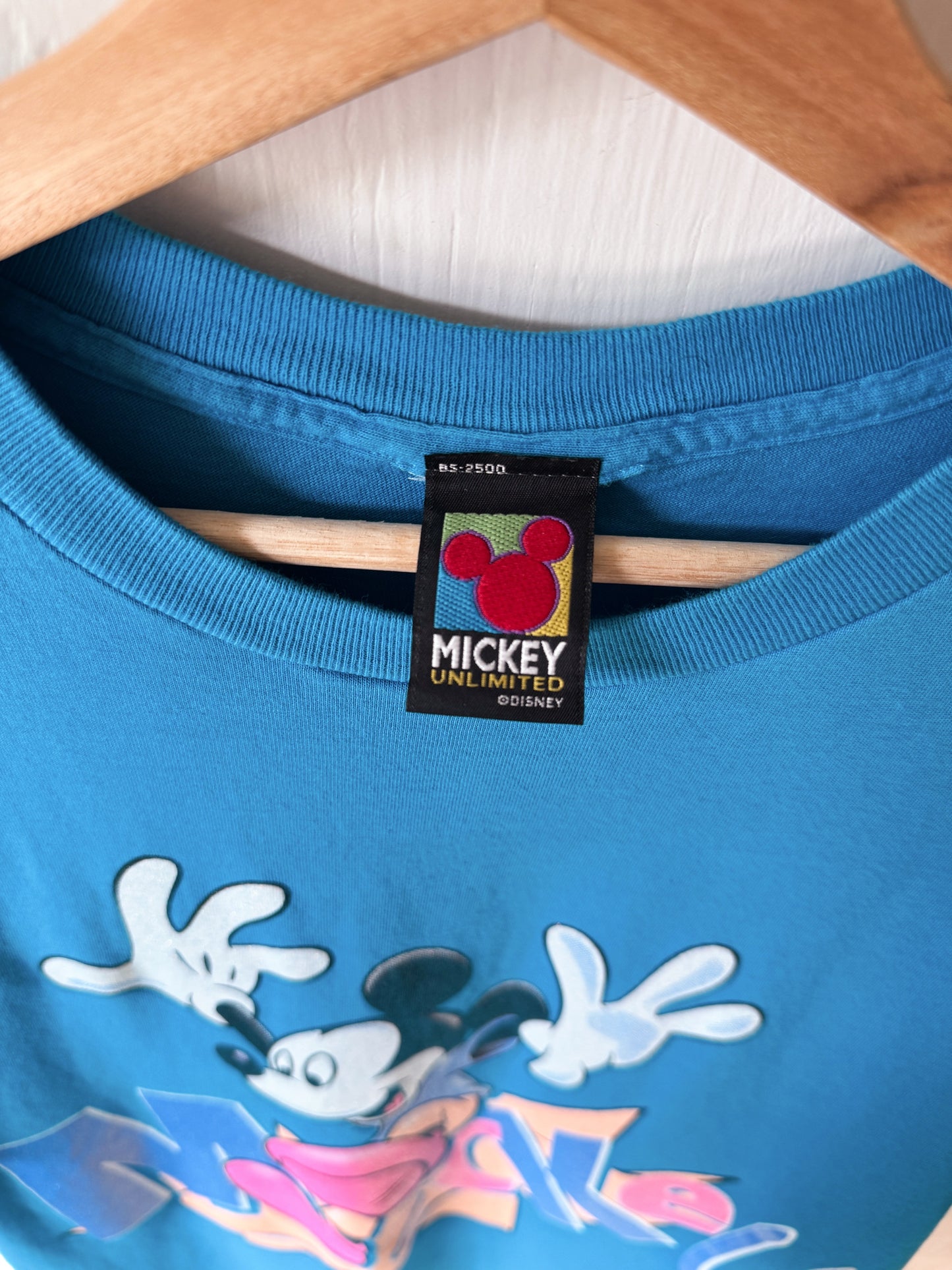 VINTAGE 90’s Shimmery Mickey Tee - L