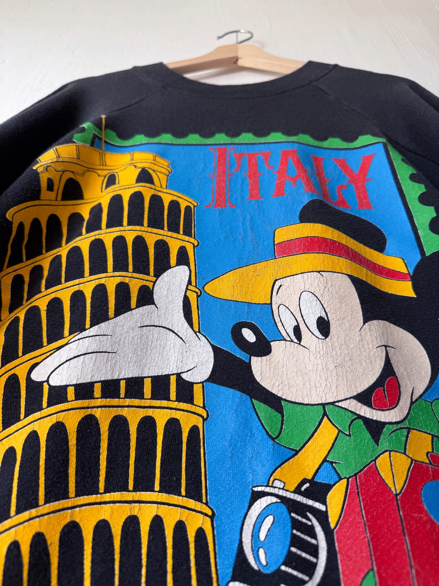 VINTAGE Rare 90’s Italy Epcot Center Stamp Crewneck - 2X/3X