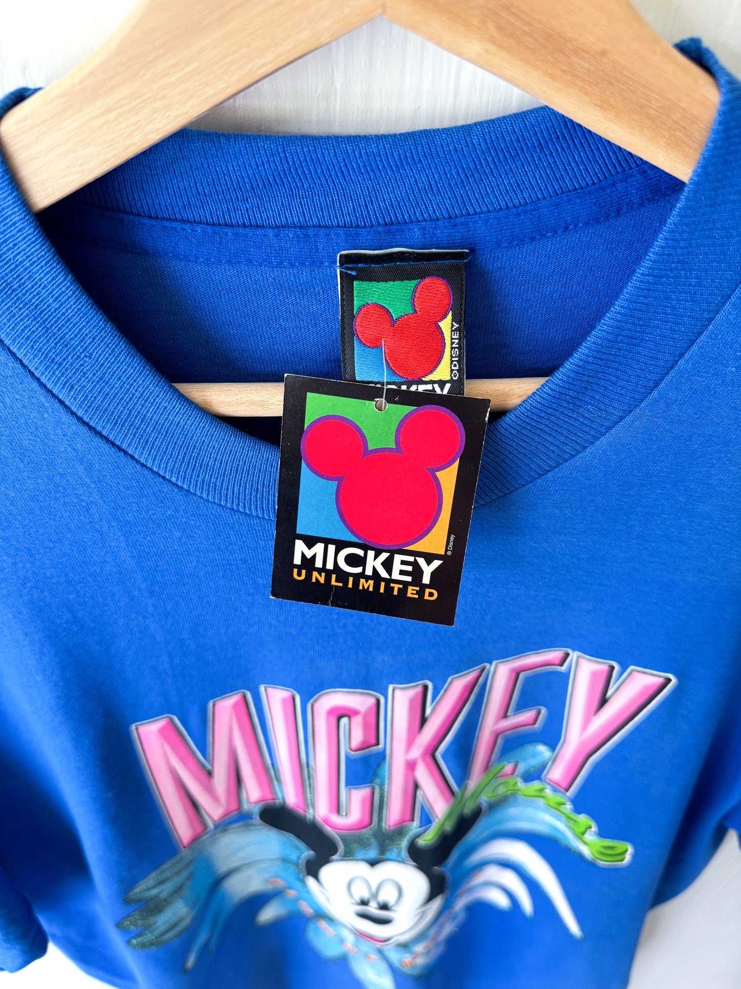 VINTAGE 90’s NEW Mickey Flower Power Tee - L