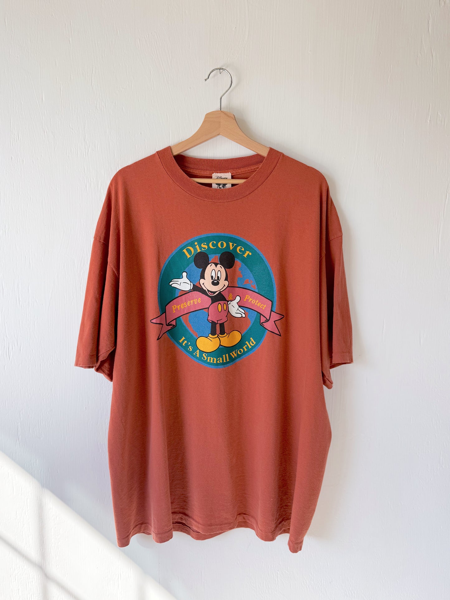 VINTAGE Rare Small World Mickey Tee - L/XL