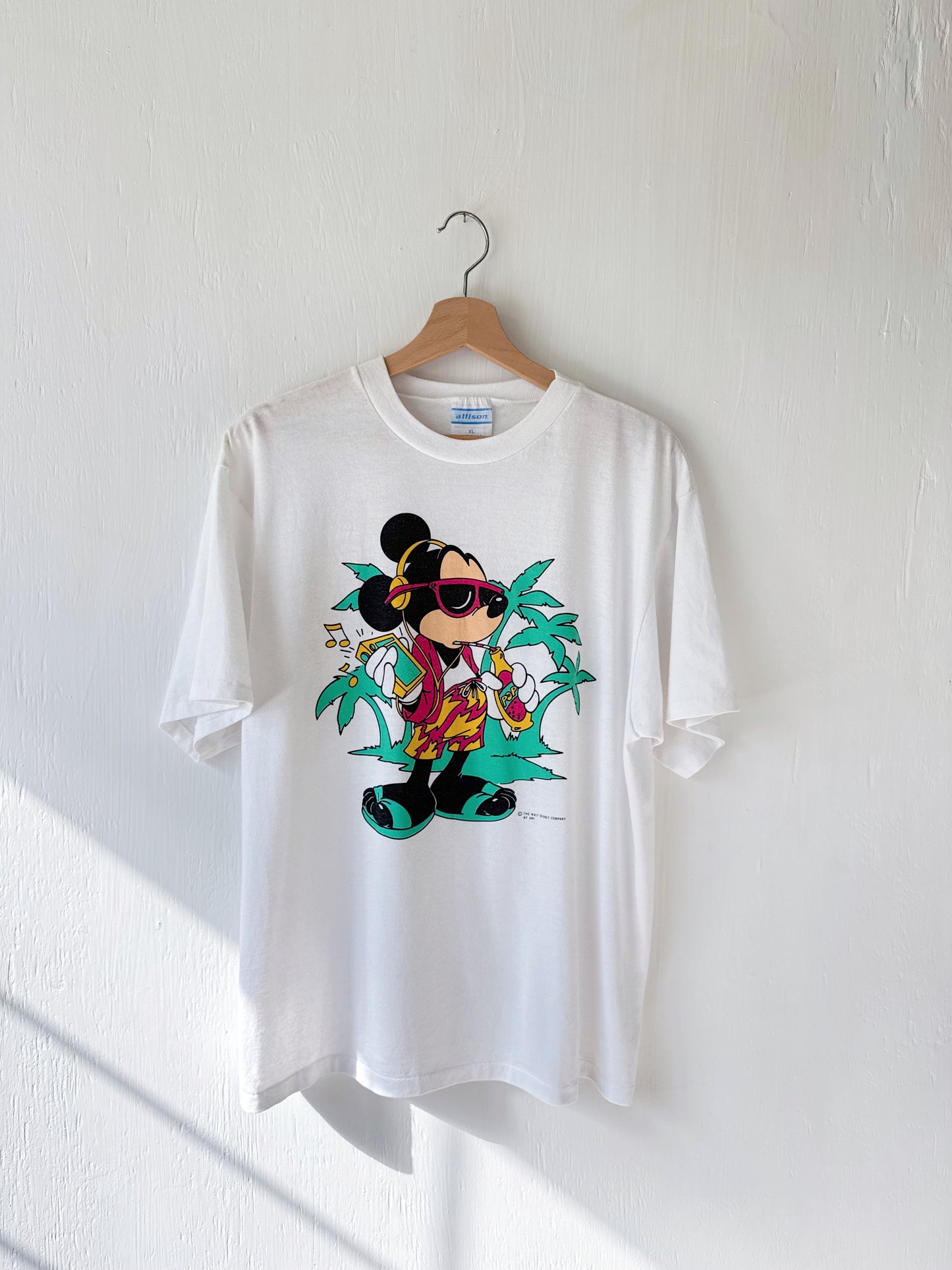 VINTAGE 80’s Rare Tropical Chill Mickey Tee - XL