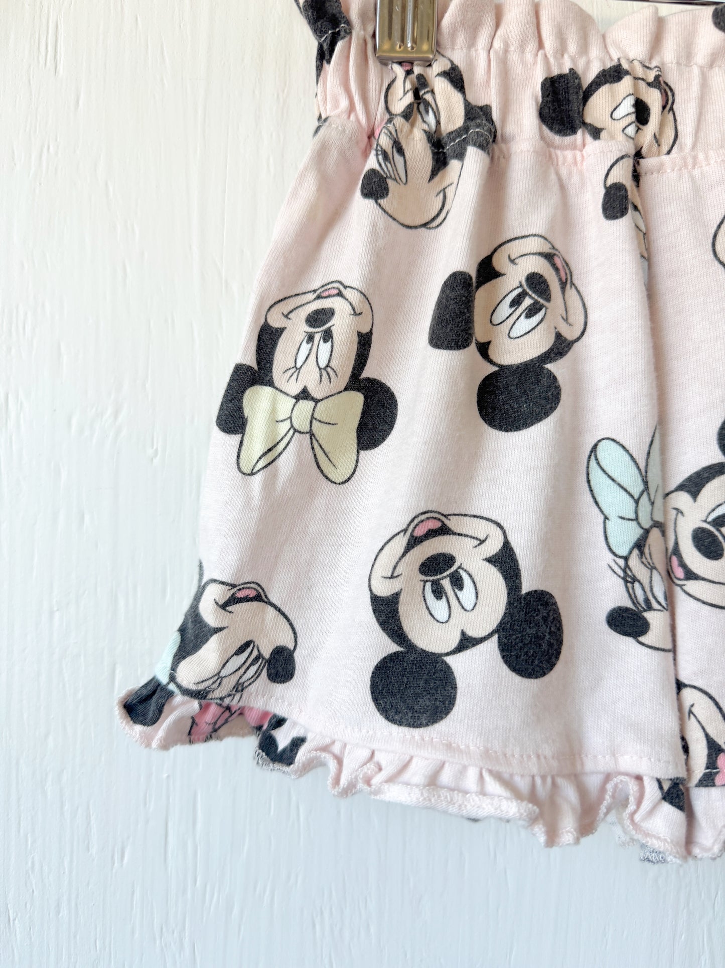 Mickey + Minnie Ruffle Hem Shorts - 18M