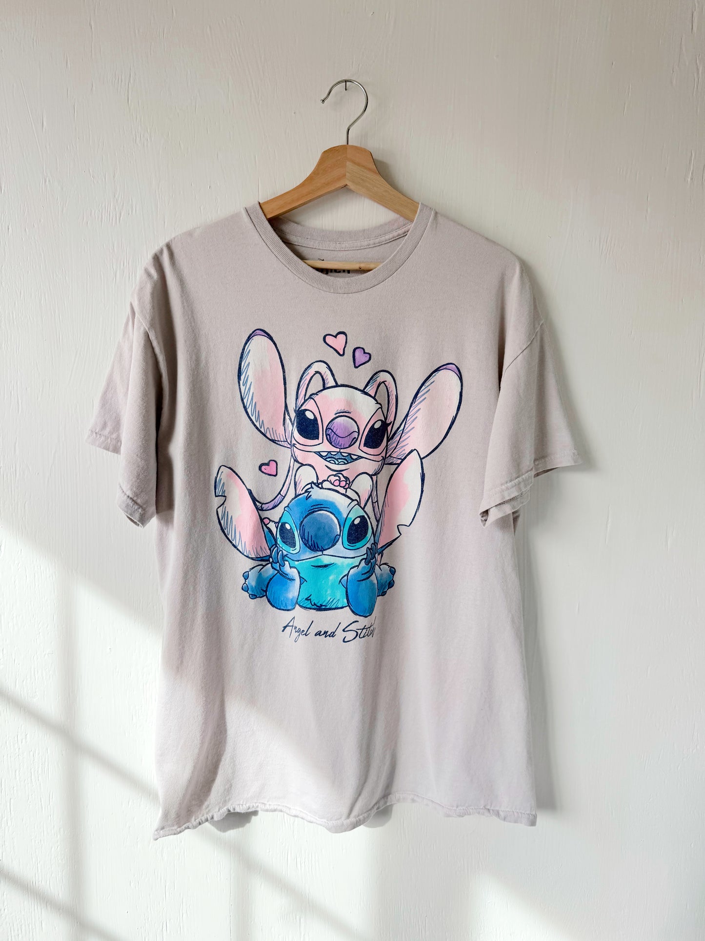 Stitch + Angel Neutral Tee - XL