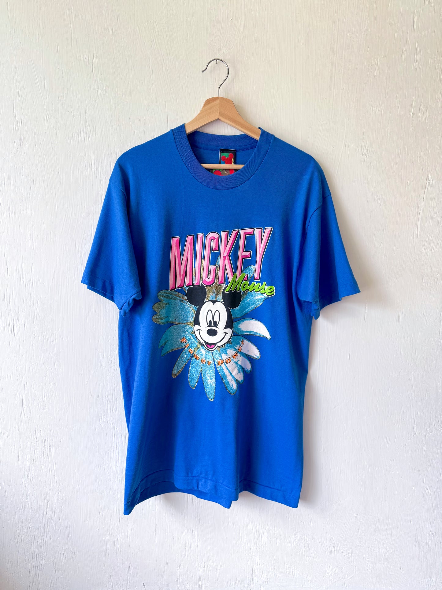 VINTAGE 90’s NEW Mickey Flower Power Tee - L