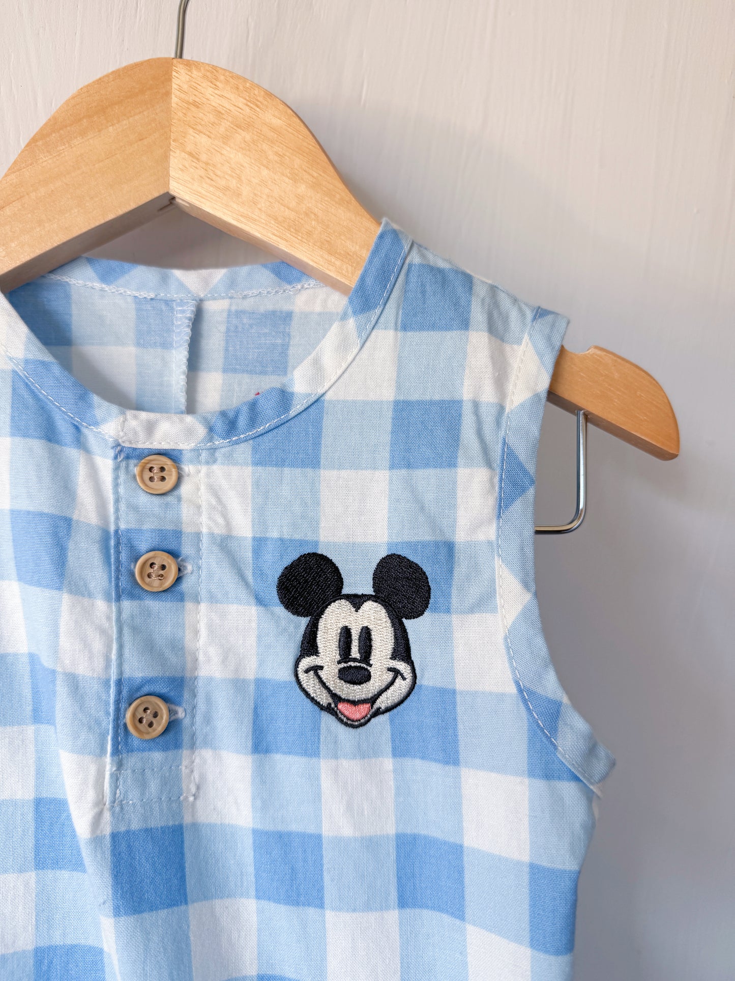 Mickey Checkered Onesie - 24M