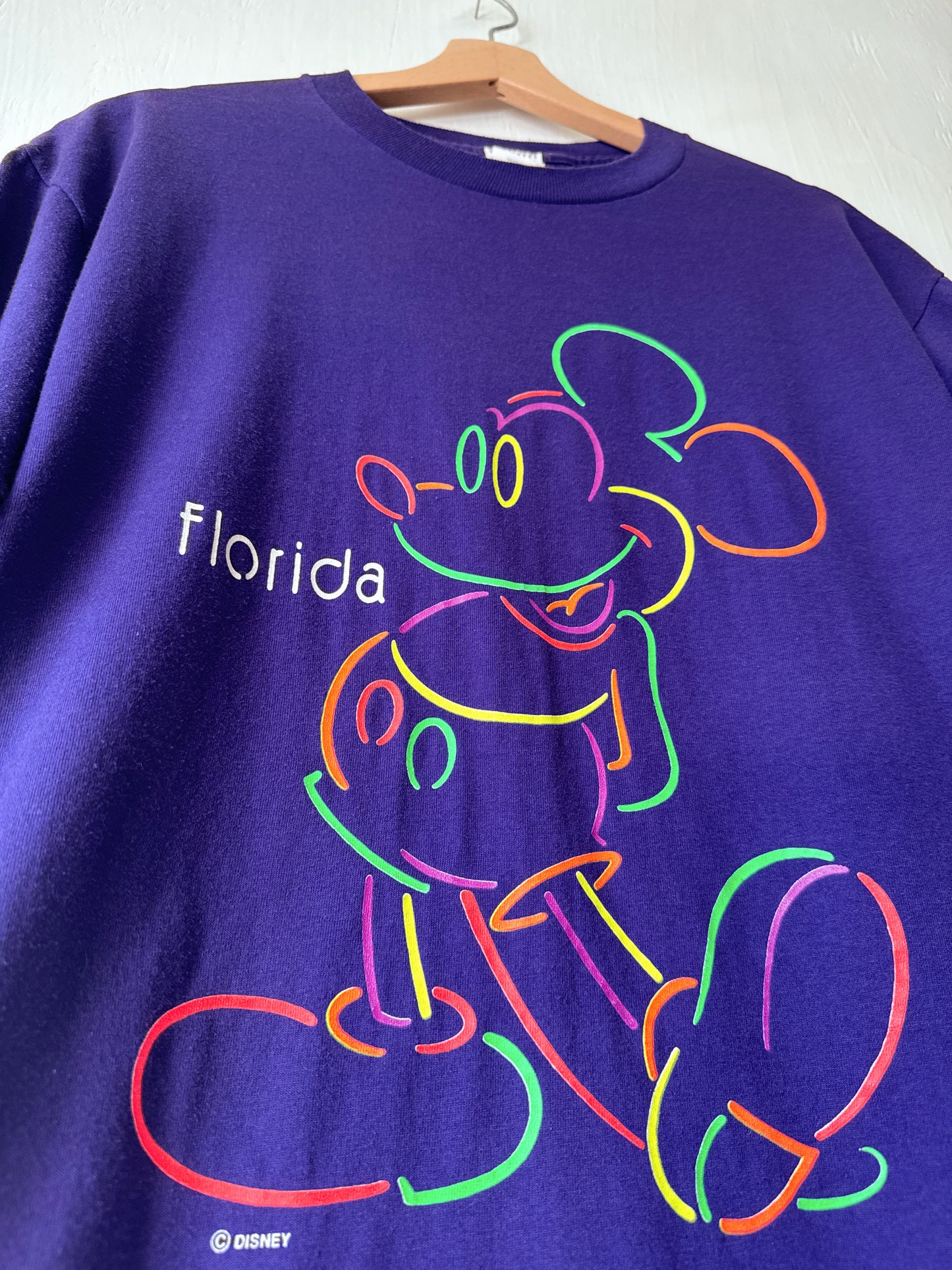 VINTAGE 90’s Neon Florida Mickey - L