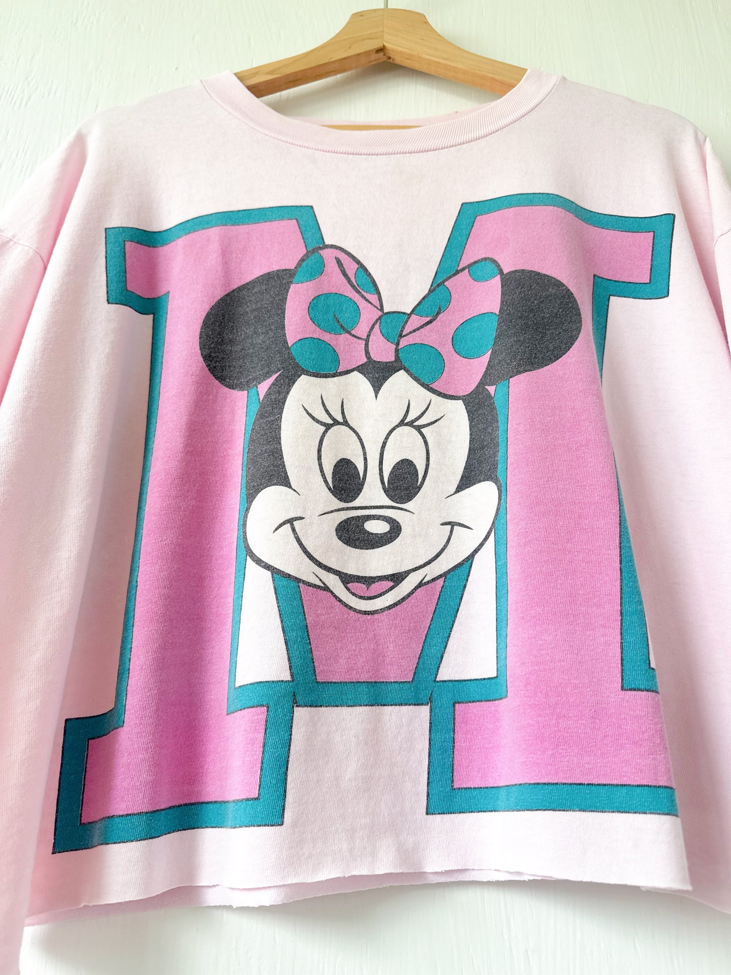 VINTAGE 90’s Pink Minnie Cut Off Tee - XL