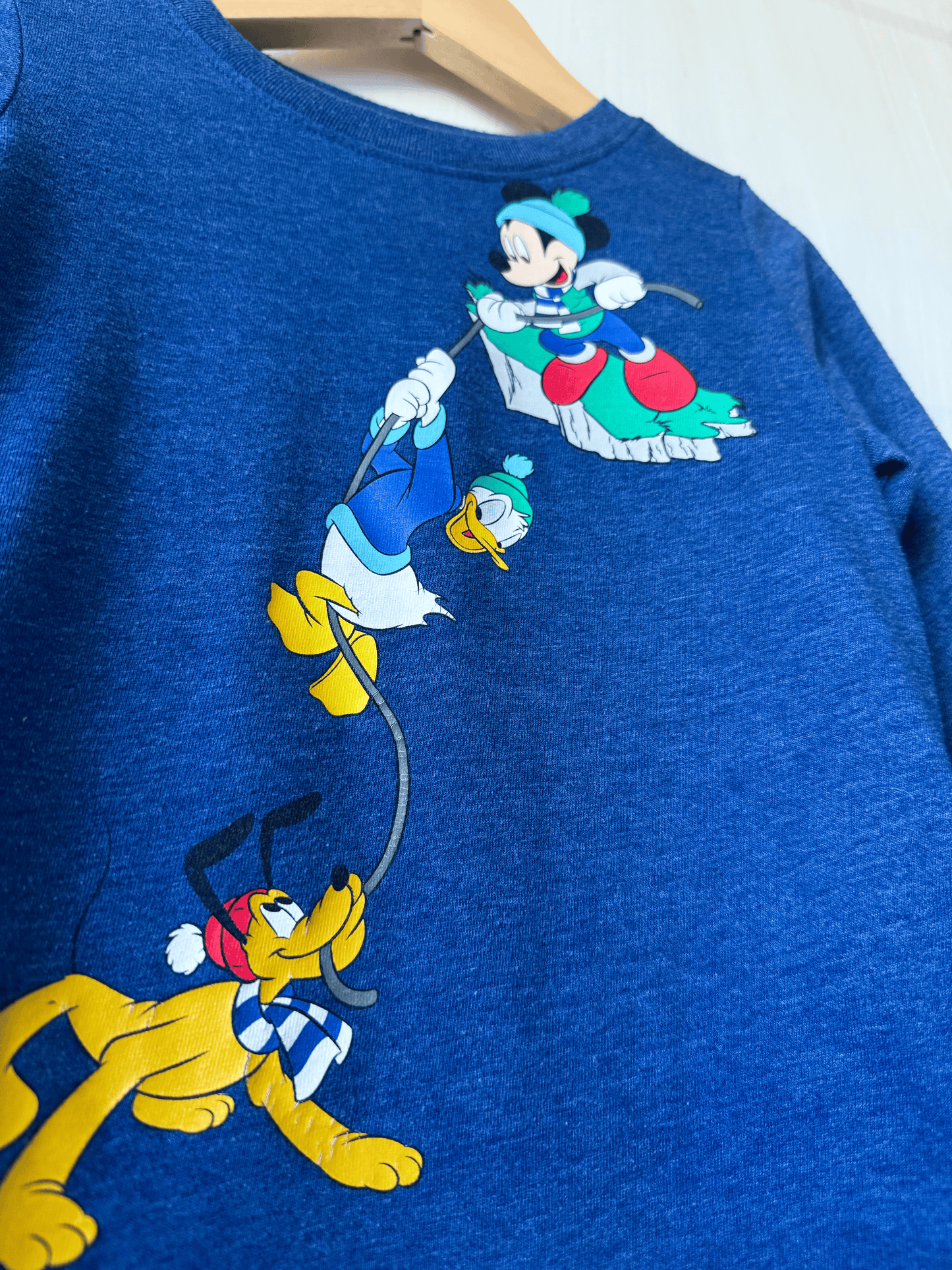 Mickey Donald Pluto Winter LS Tee - 2T