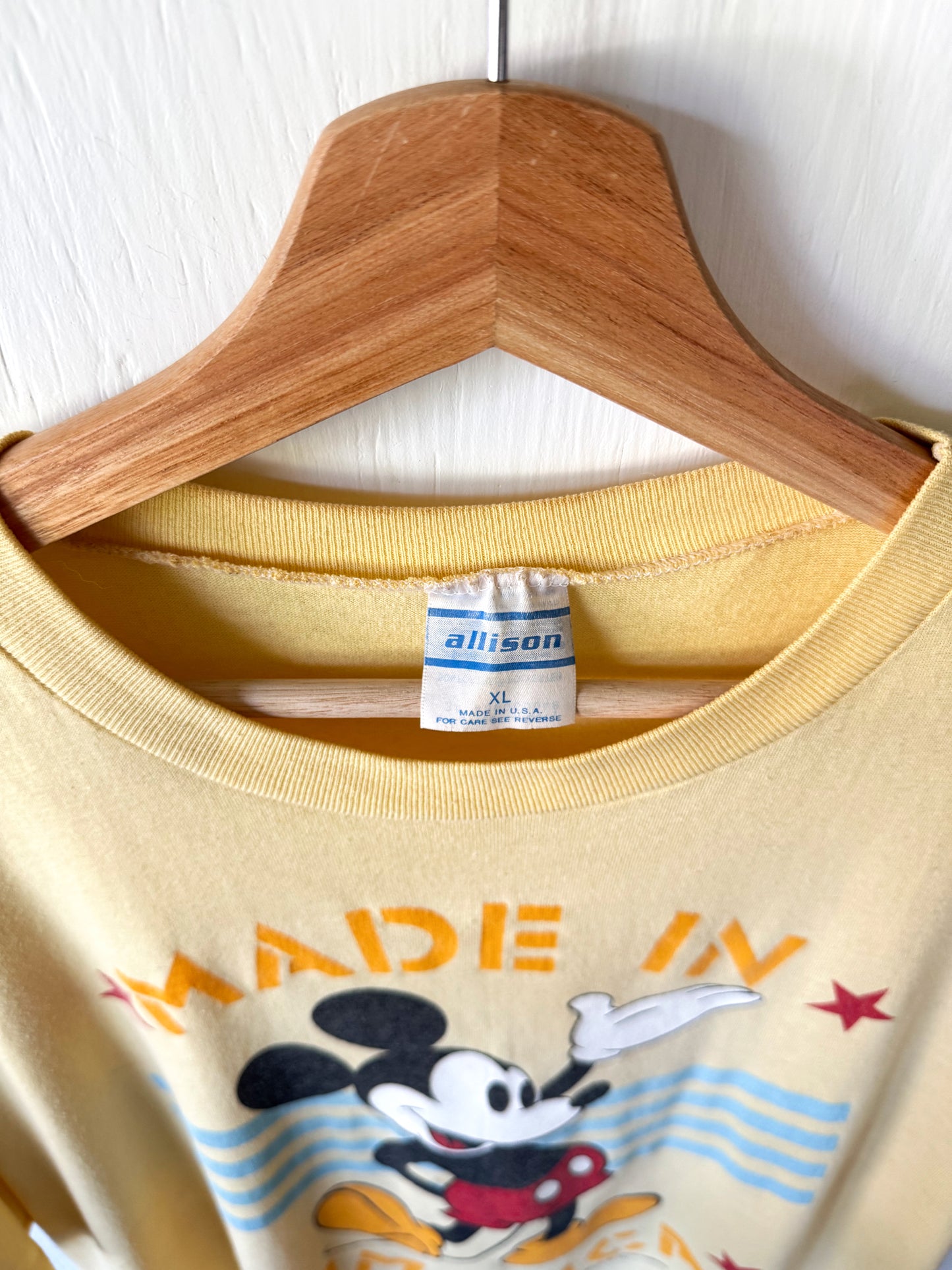 VINTAGE 80’s Mickey Made In America Tee - XL